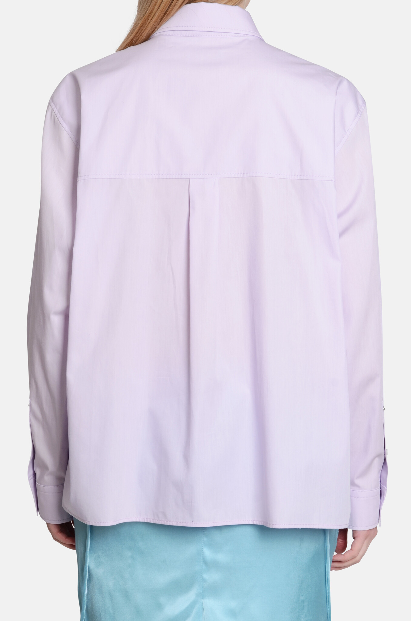 Assymetric shirt in Multi Violet-4