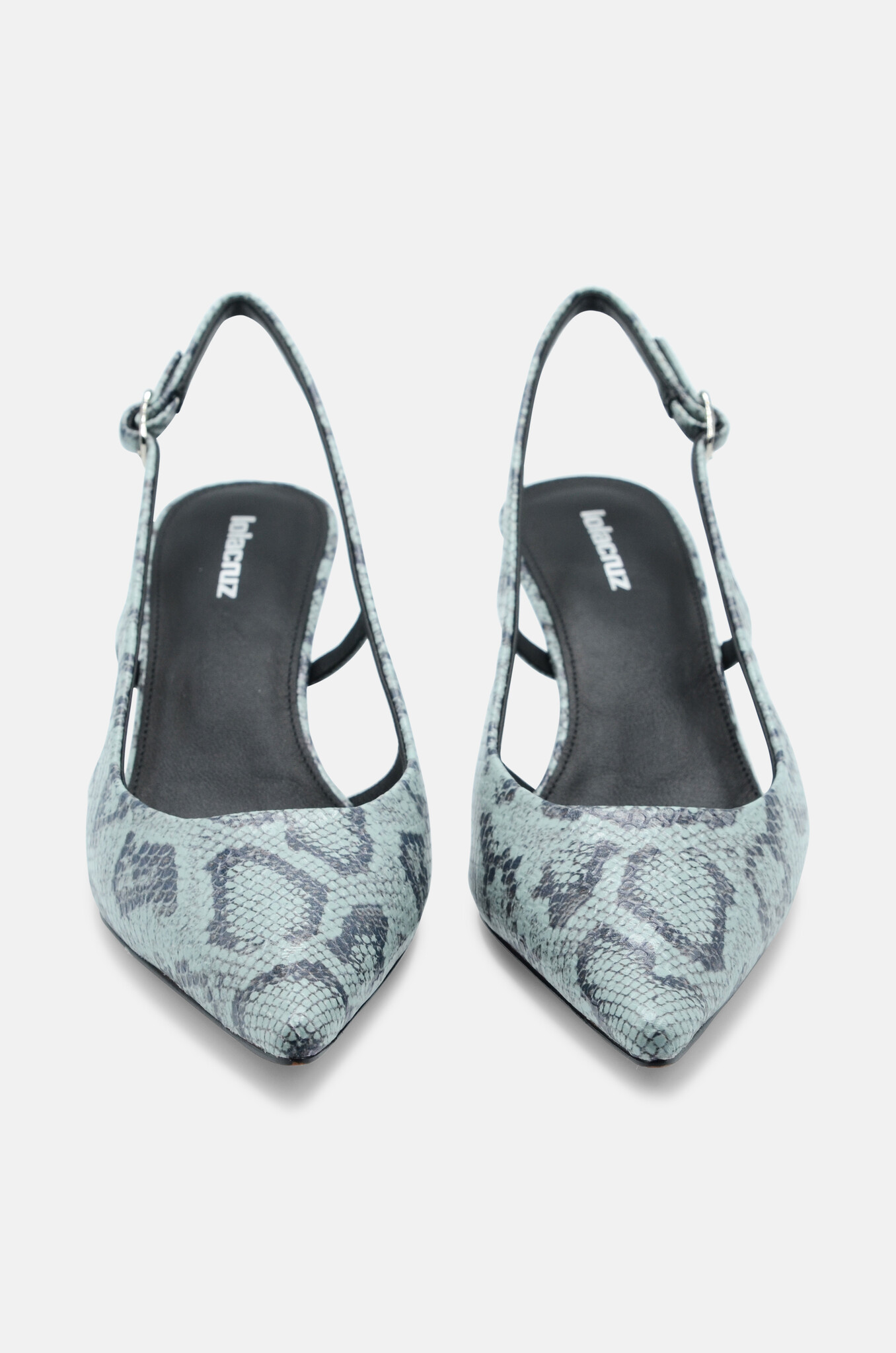 Rhina Slingbacks in Ice Blue Python-3