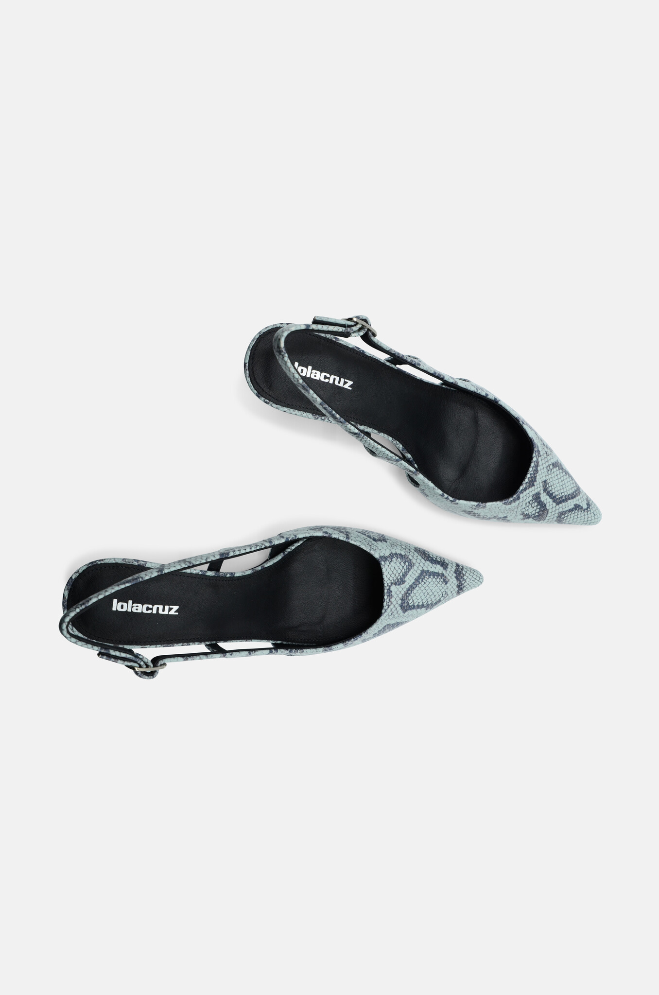 Rhina Slingbacks in Ice Blue Python-4