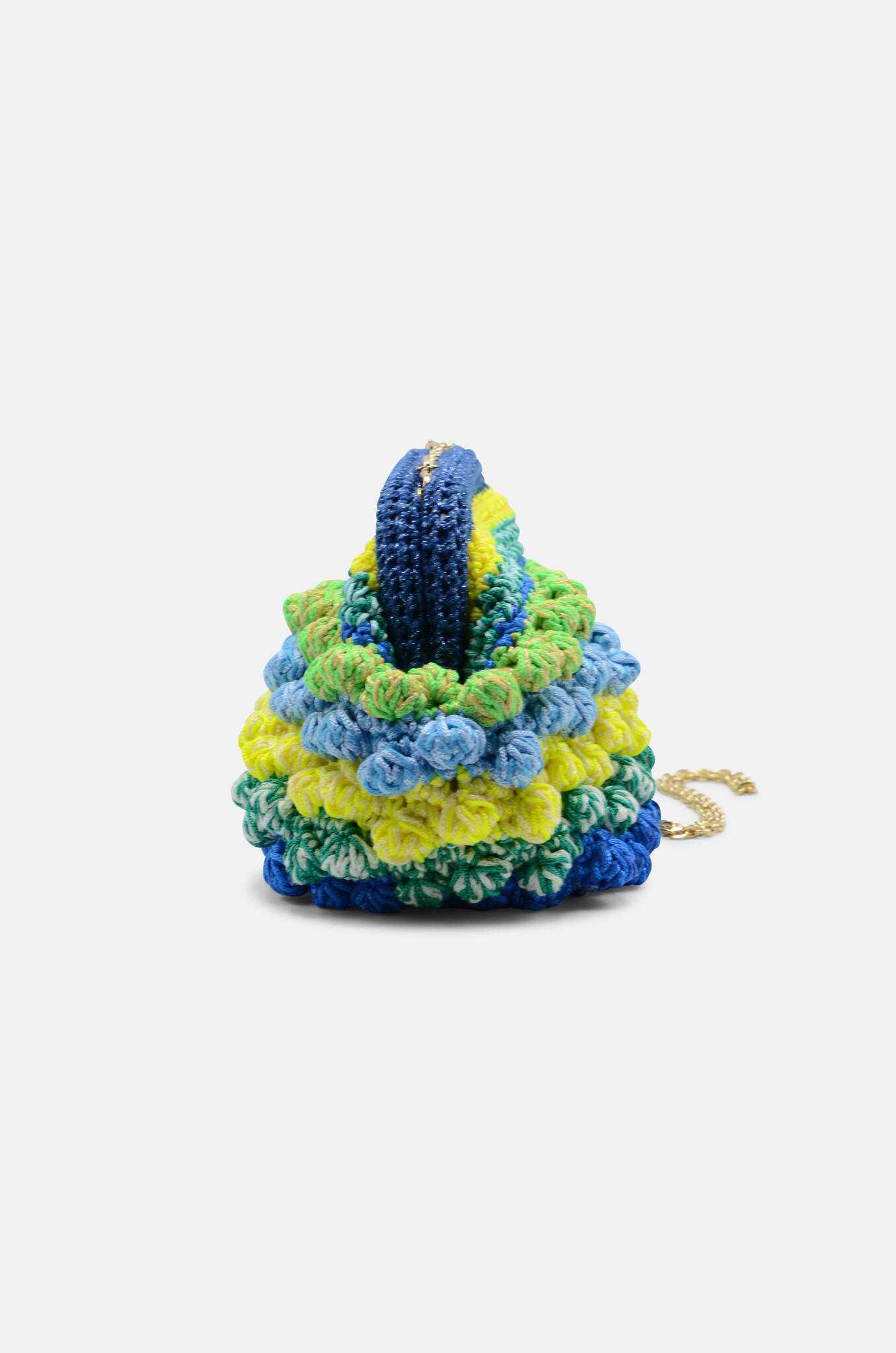 Popcorn Clutch Yellow Blue Green-2