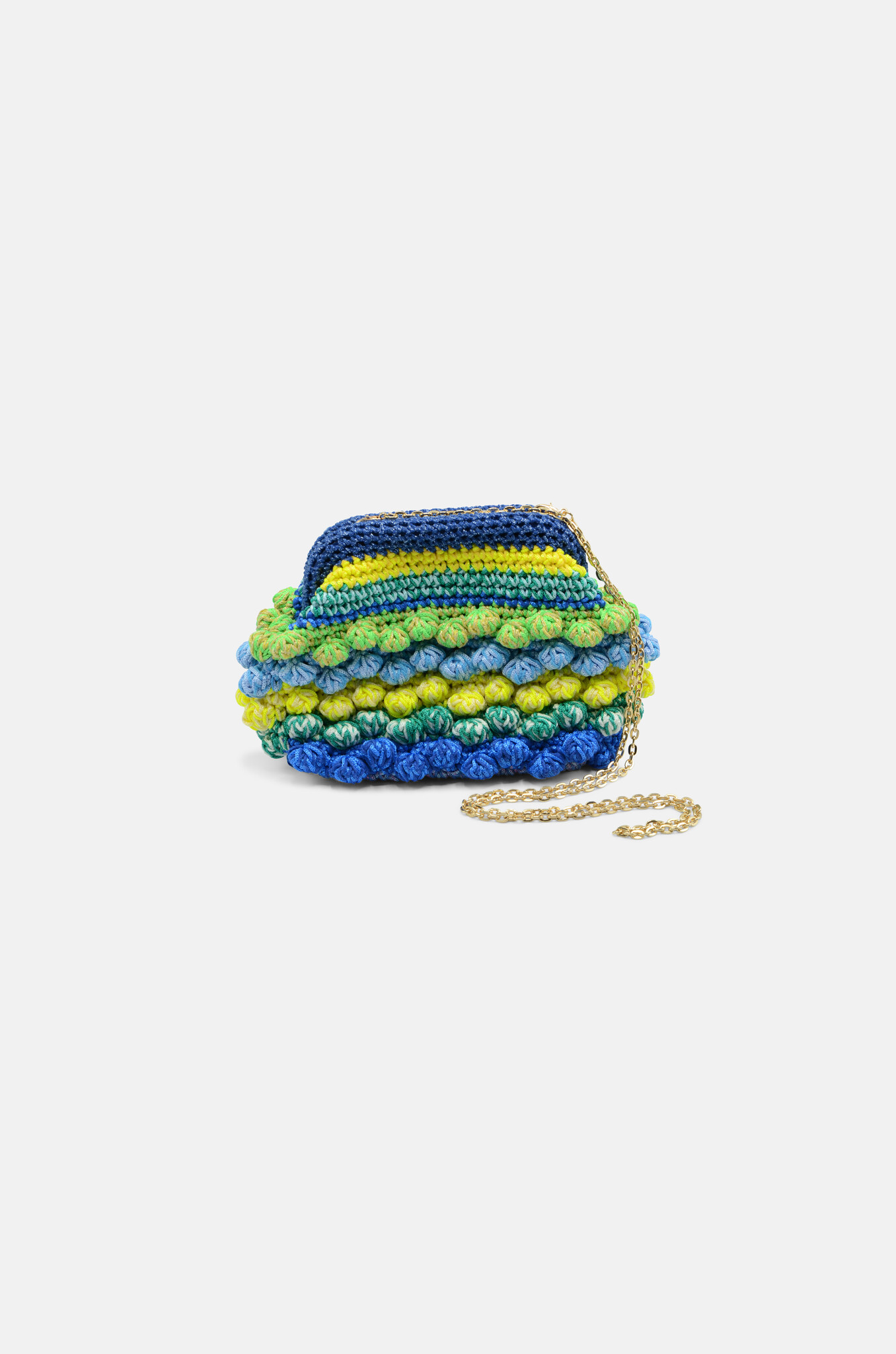 Popcorn Clutch Yellow Blue Green-1
