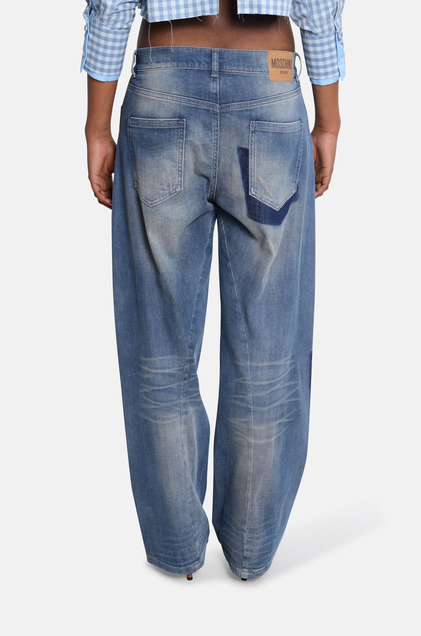 Relaxed Jeans with Printed Pocket Details-4