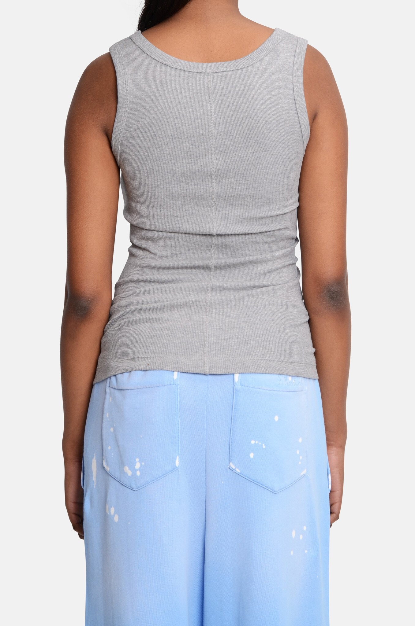 Ribbed Tank Top in Grey-4