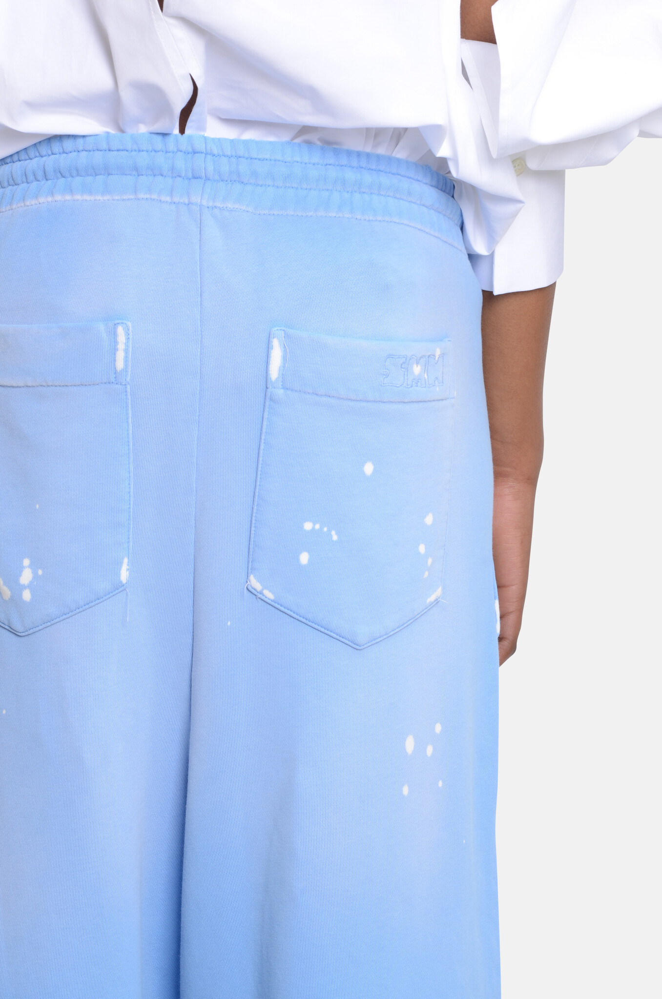 Hugo Baggy Pants Washed Distressed Blue-5