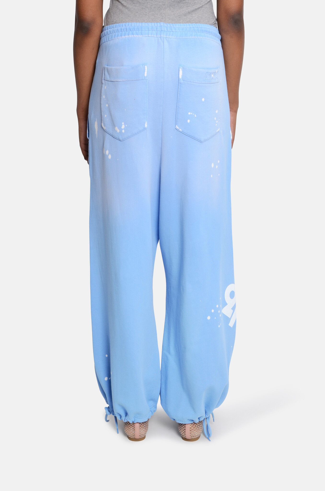 Hugo Baggy Pants Washed Distressed Blue-4