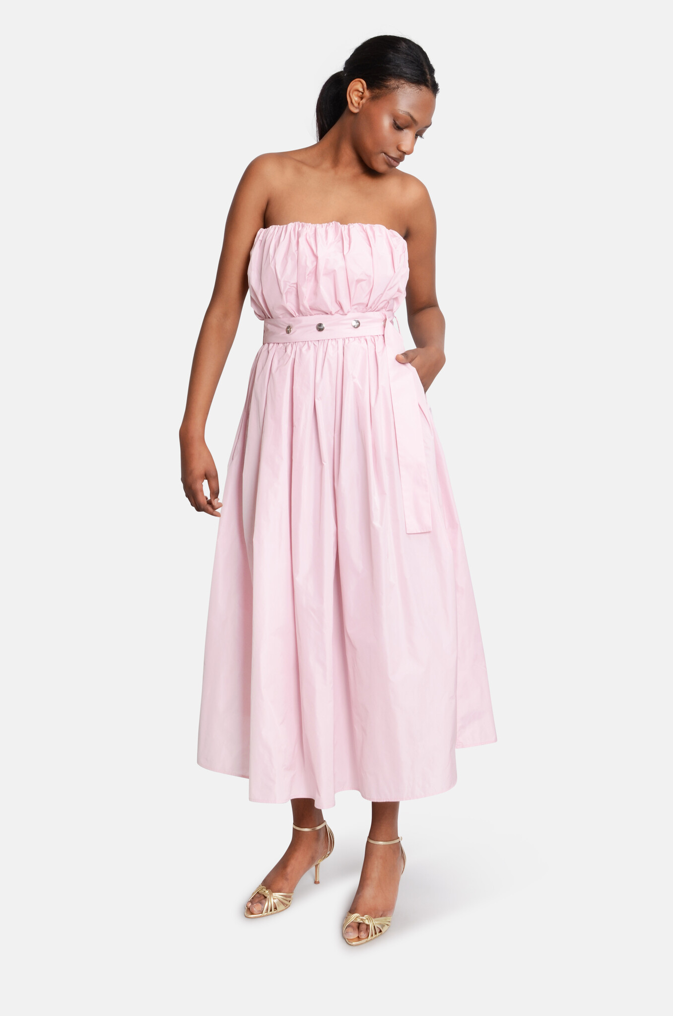 Bandeau Taffeta Dress-2