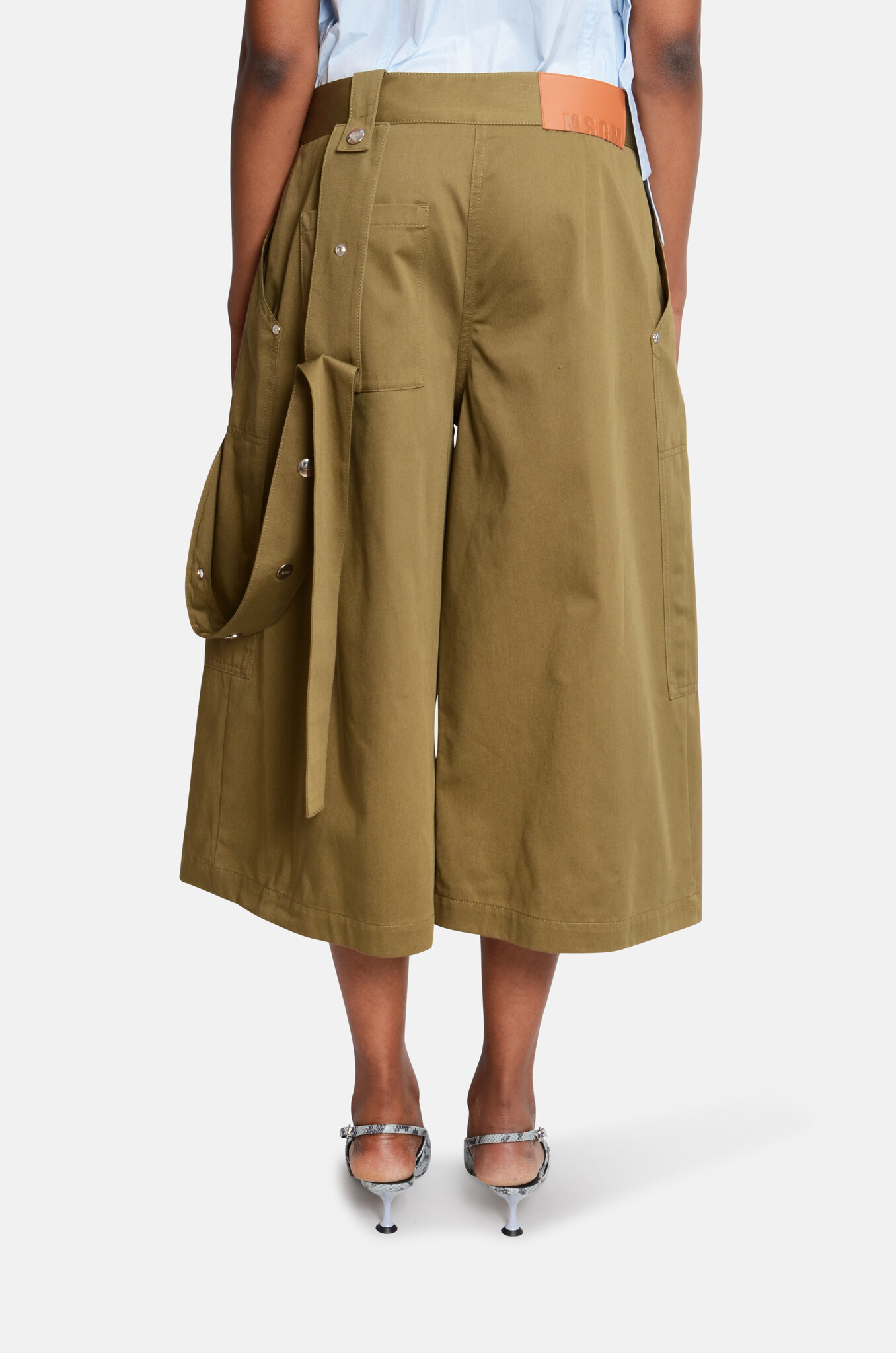 Strap Detail Shorts in Green-4