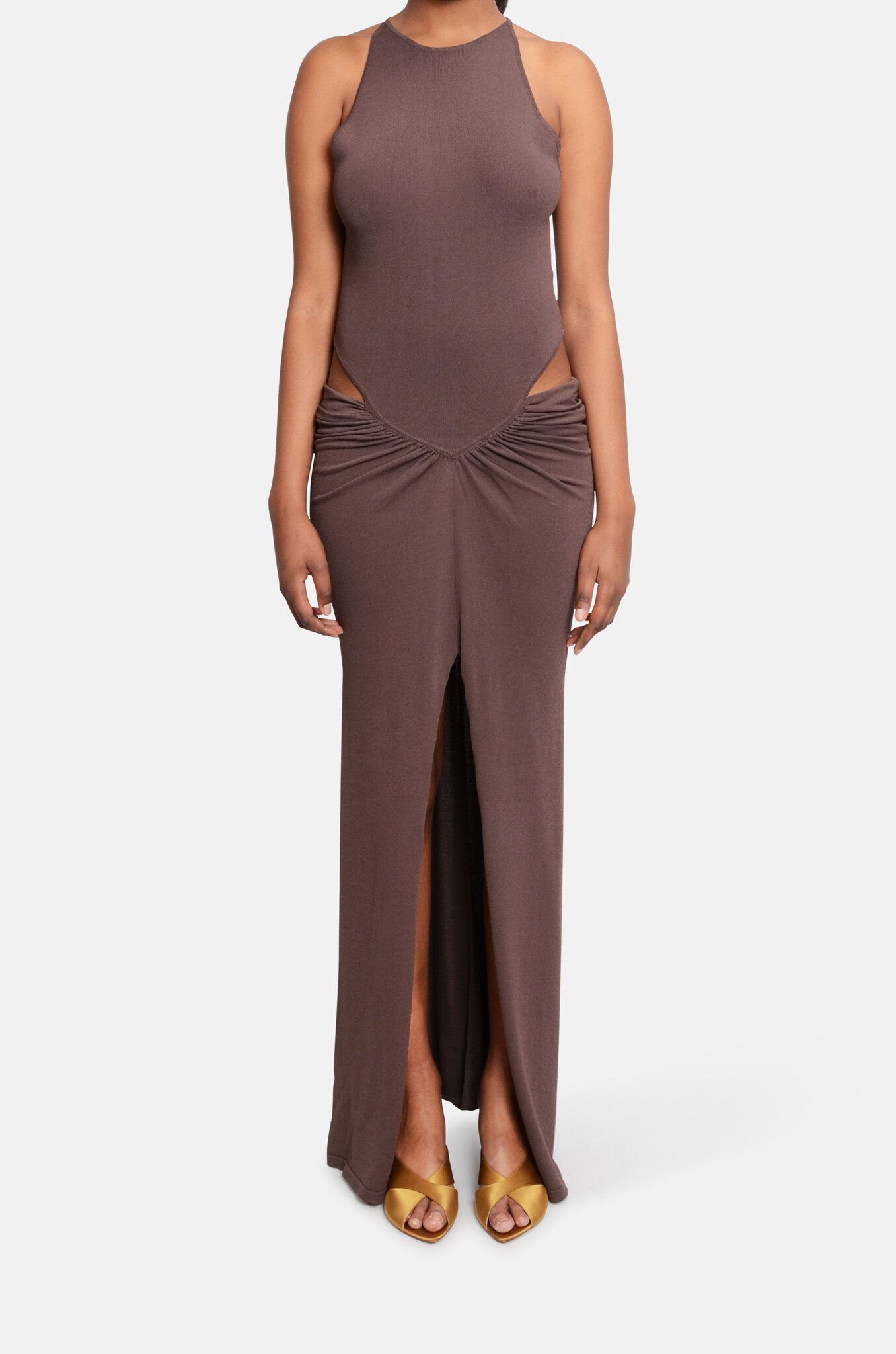 Kim Dress in Brown-1