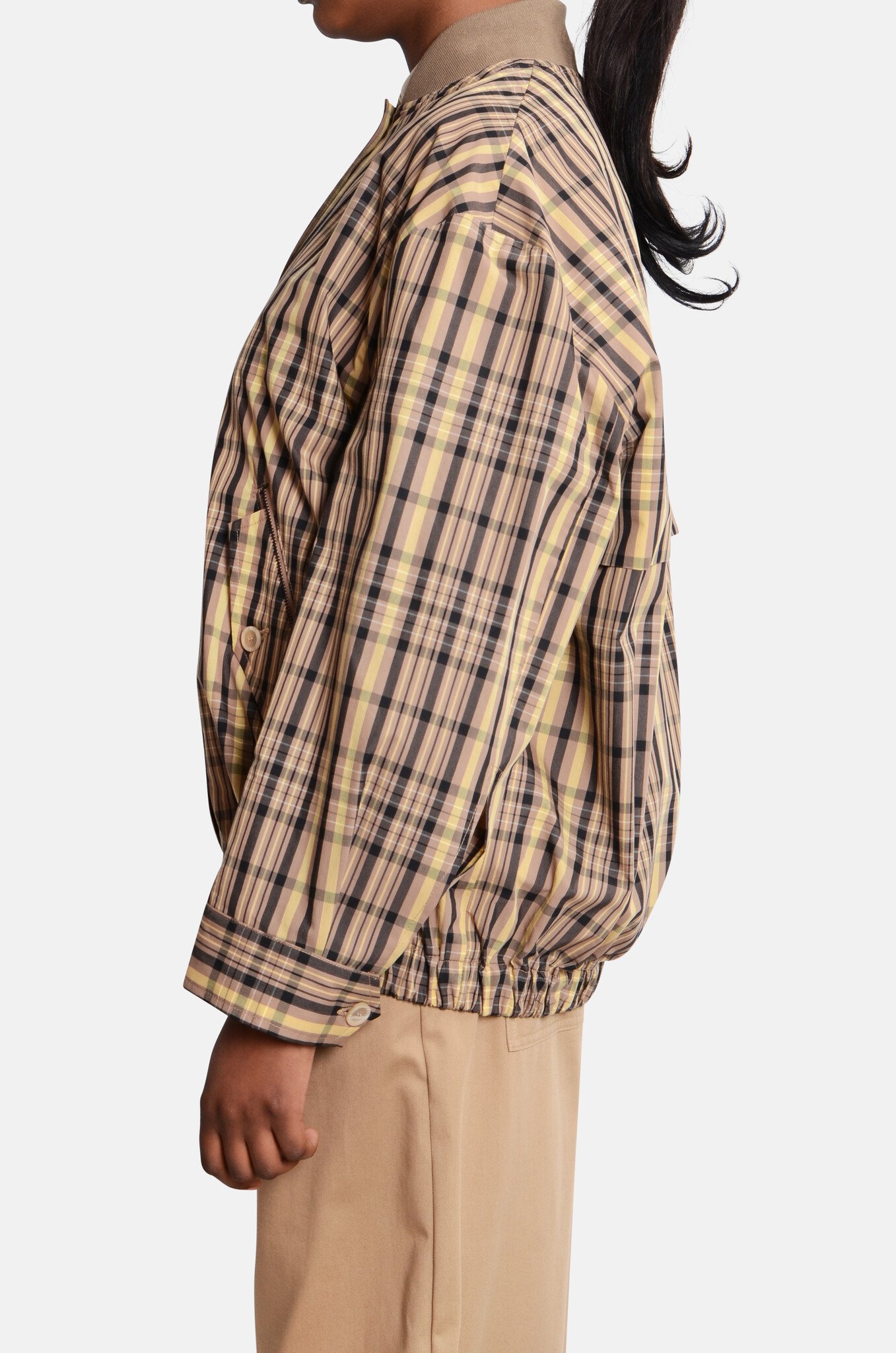 Herminia Bomber Maxi Check-3