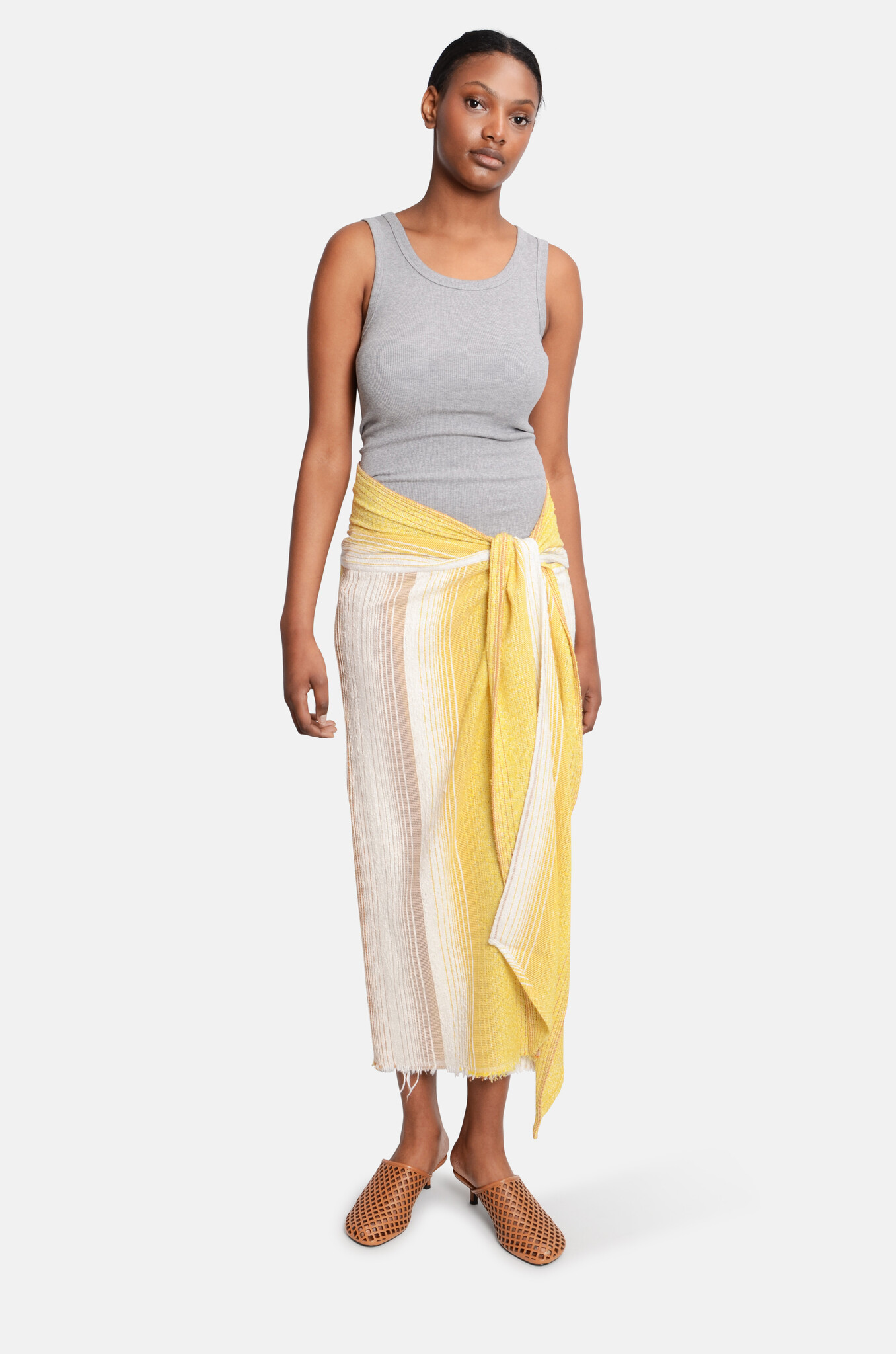 Palmito Skirt Striped Structure Sun-2