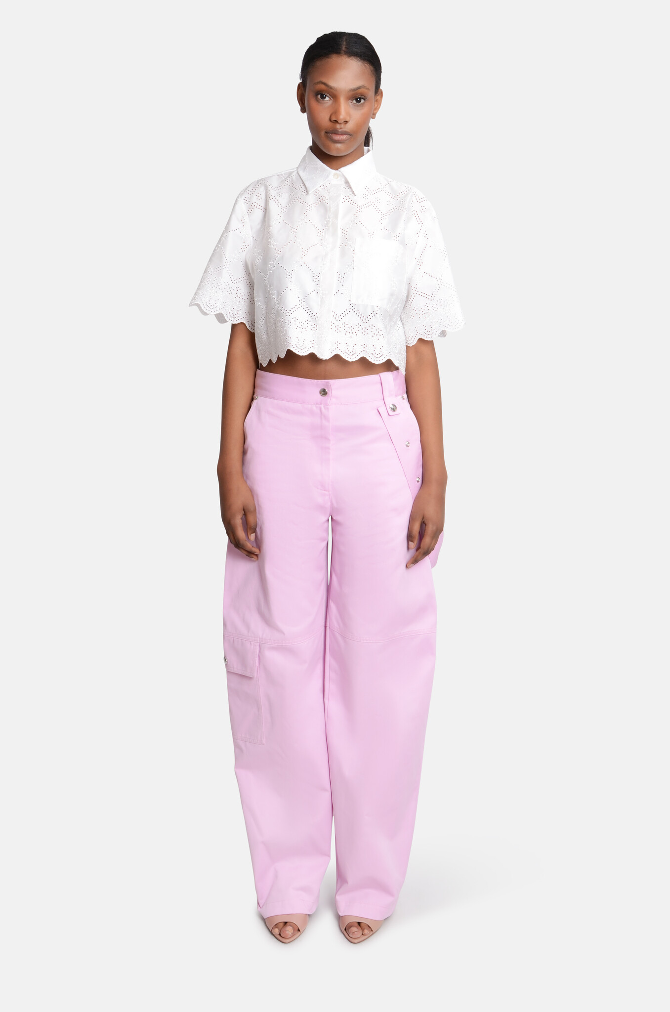 Broderie Anglaise Cropped shirt-6