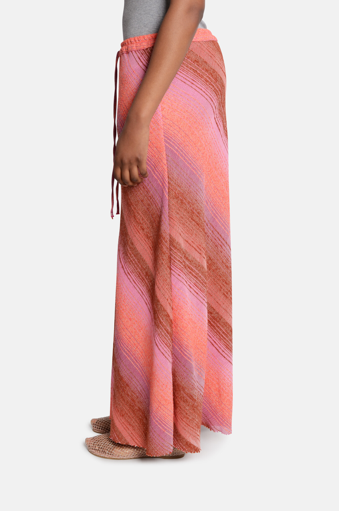 Praia Skirt Striped Structure Sundown-3