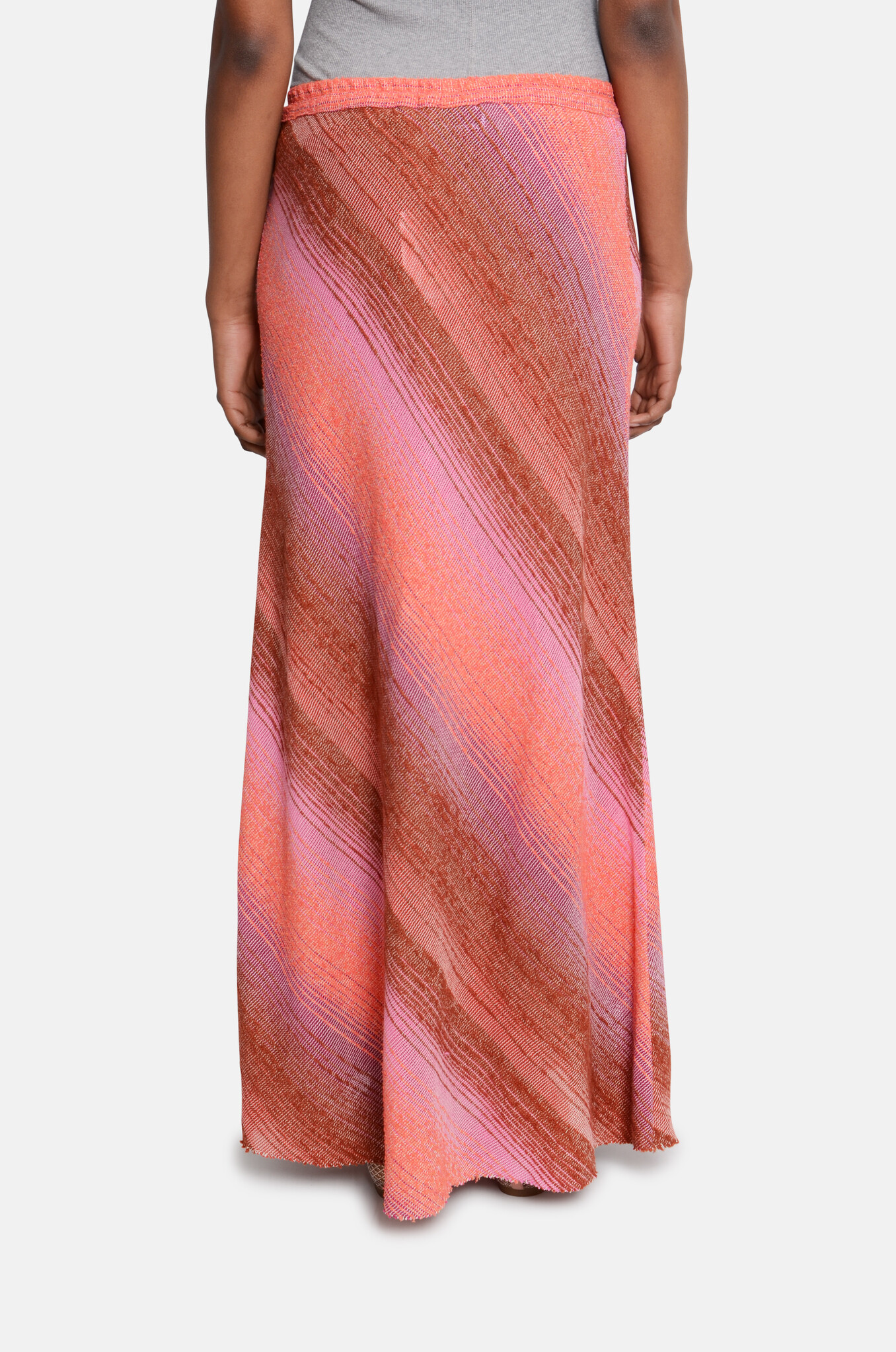 Praia Skirt Striped Structure Sundown-4