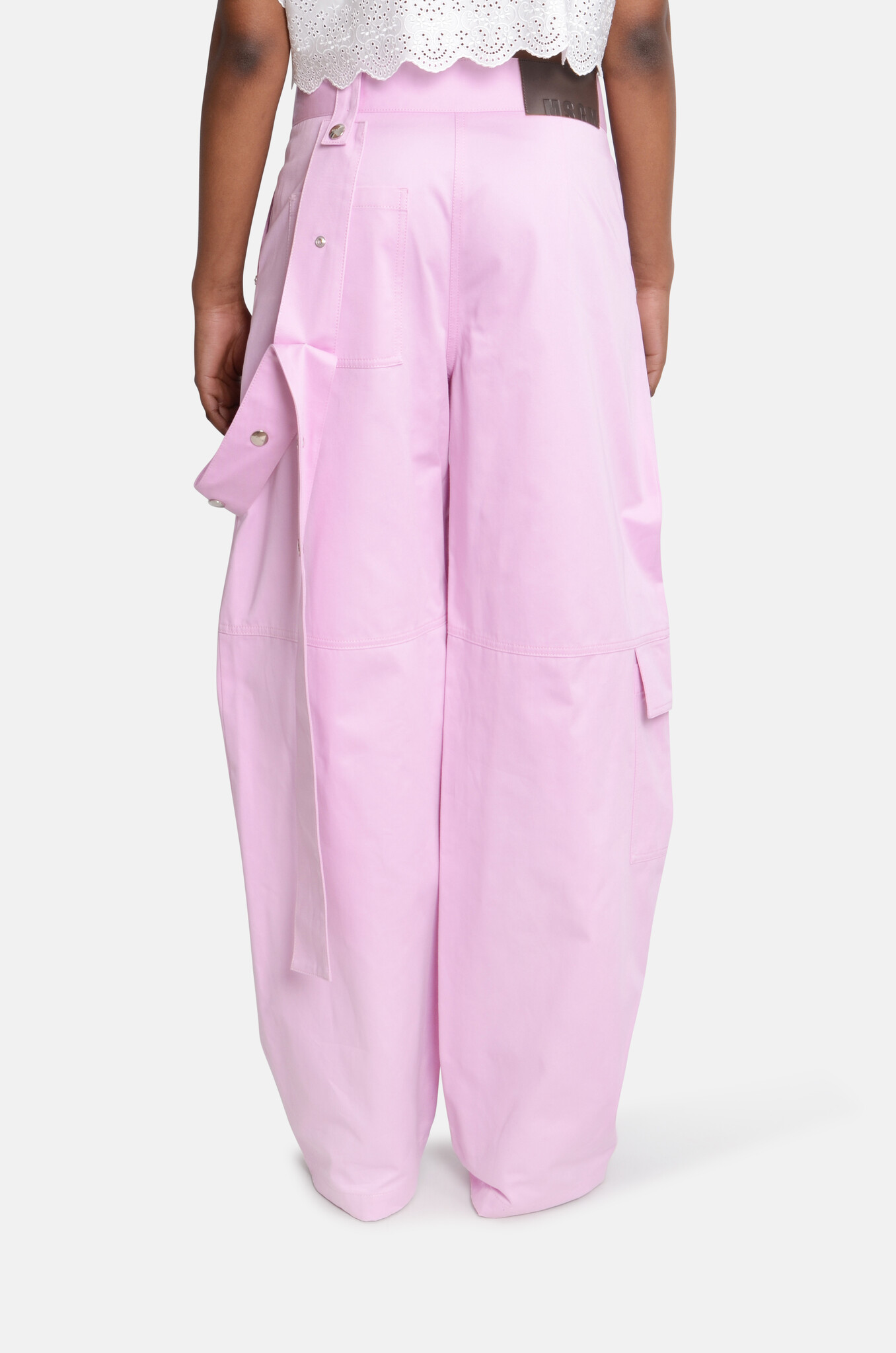 Pocket-Detail Trousers in Pink-4