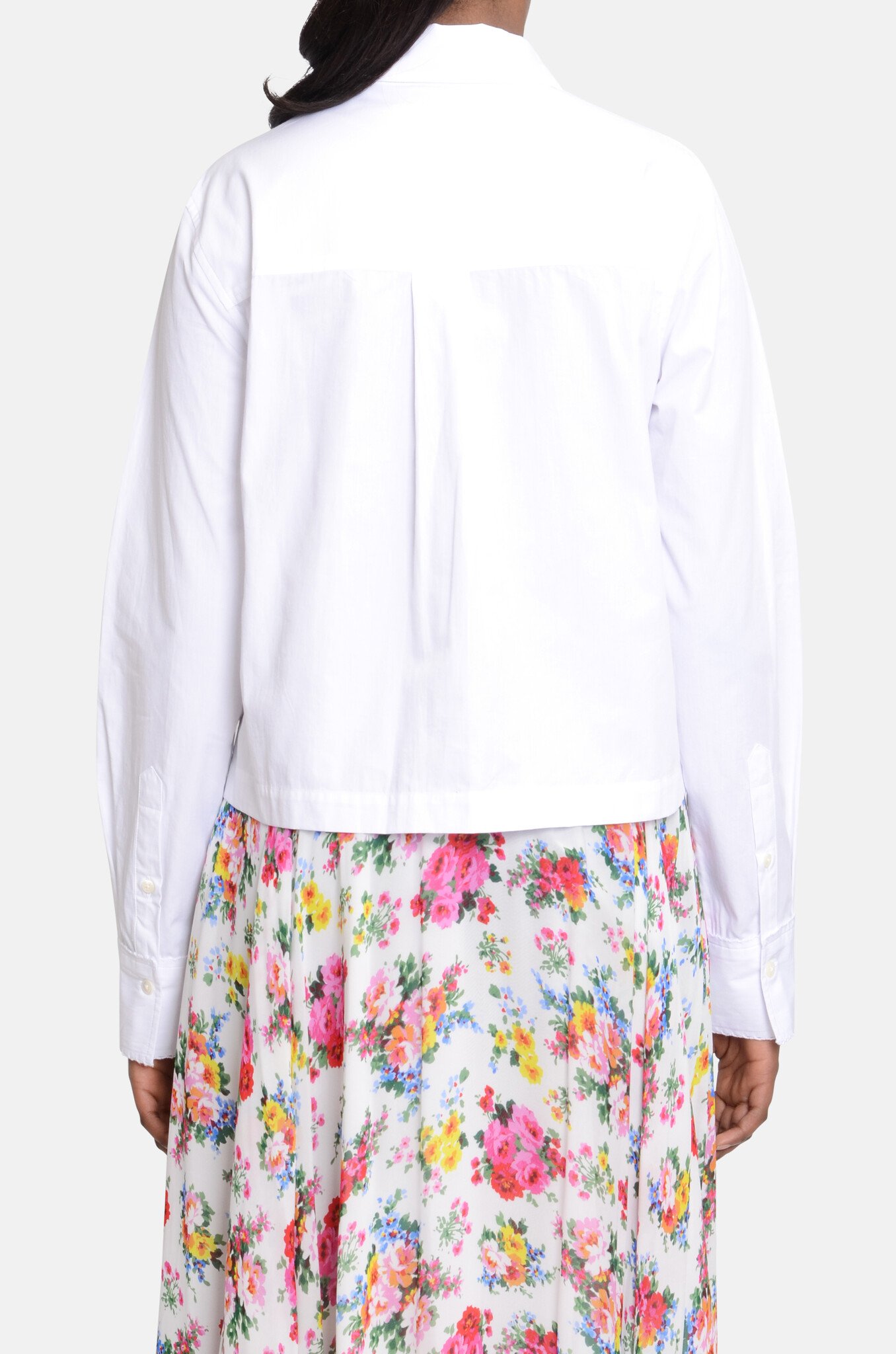 Lace detail Shirt White-4