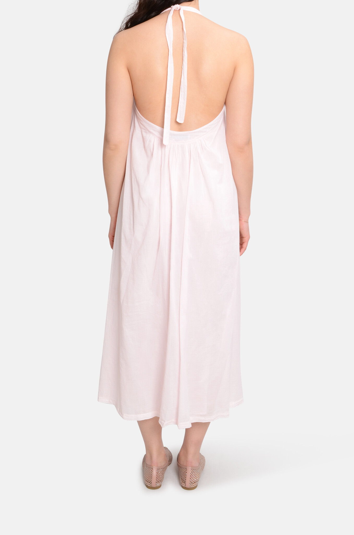 La Plage Open Back Dress Pale Pink-4