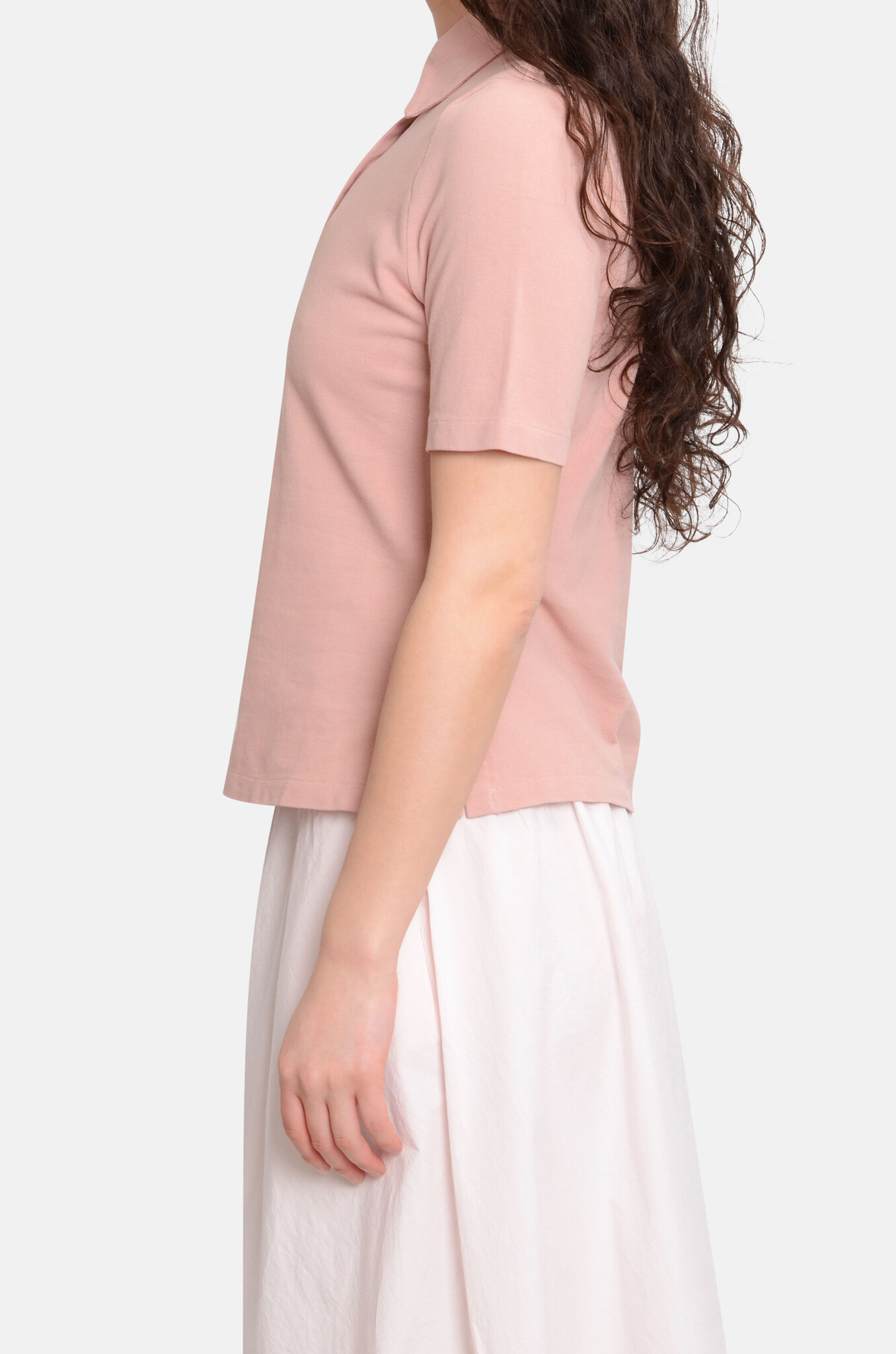 Ecole Piqué Polo in Skin-3