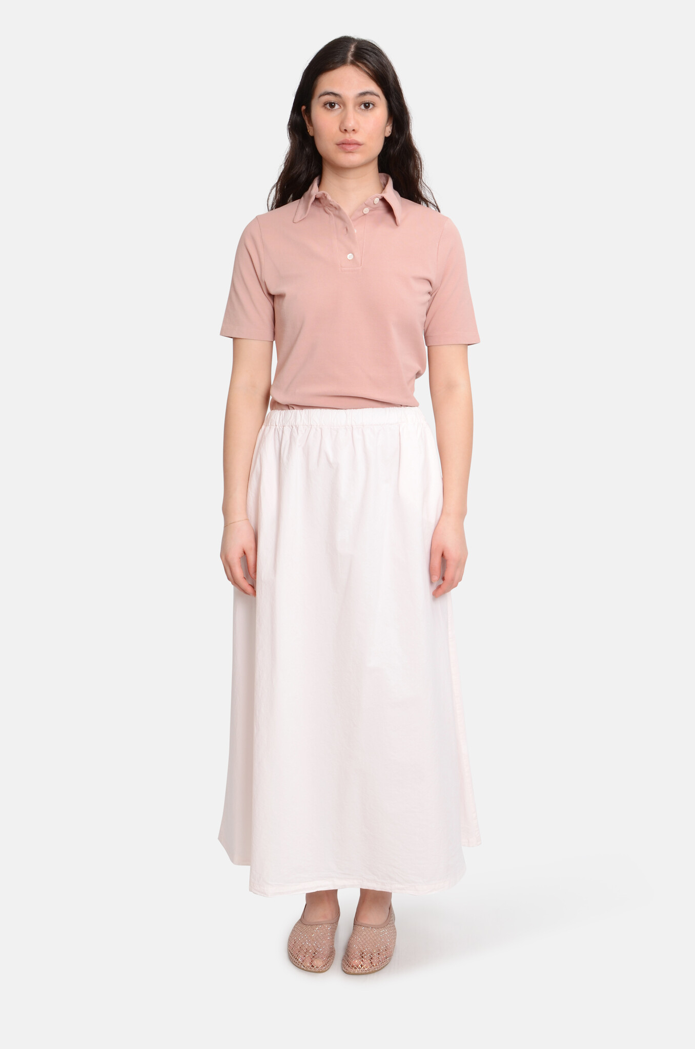 Flair Long Skirt Pale Pink-5