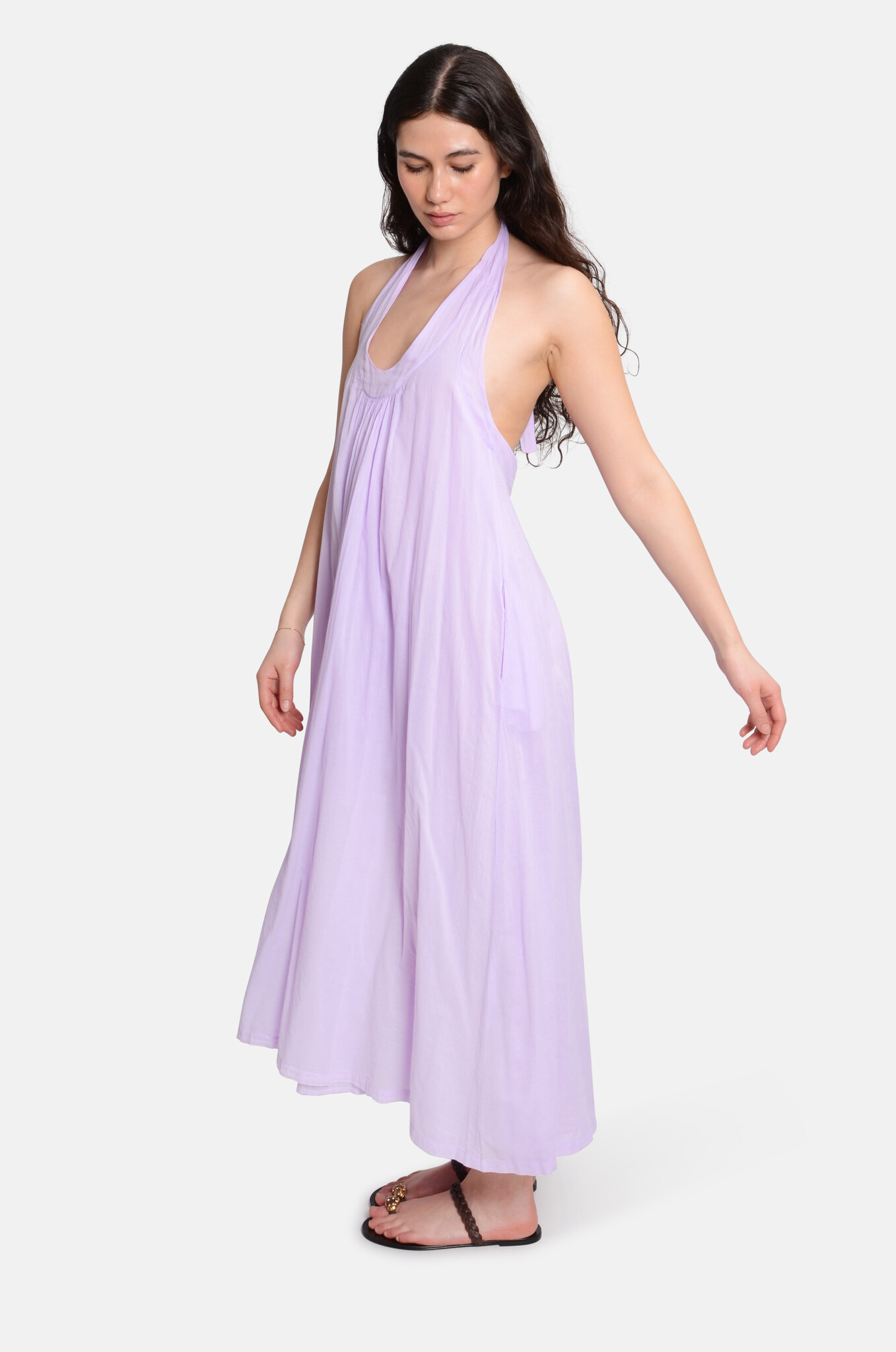 La Plage Open Back Dress Light Purple-2