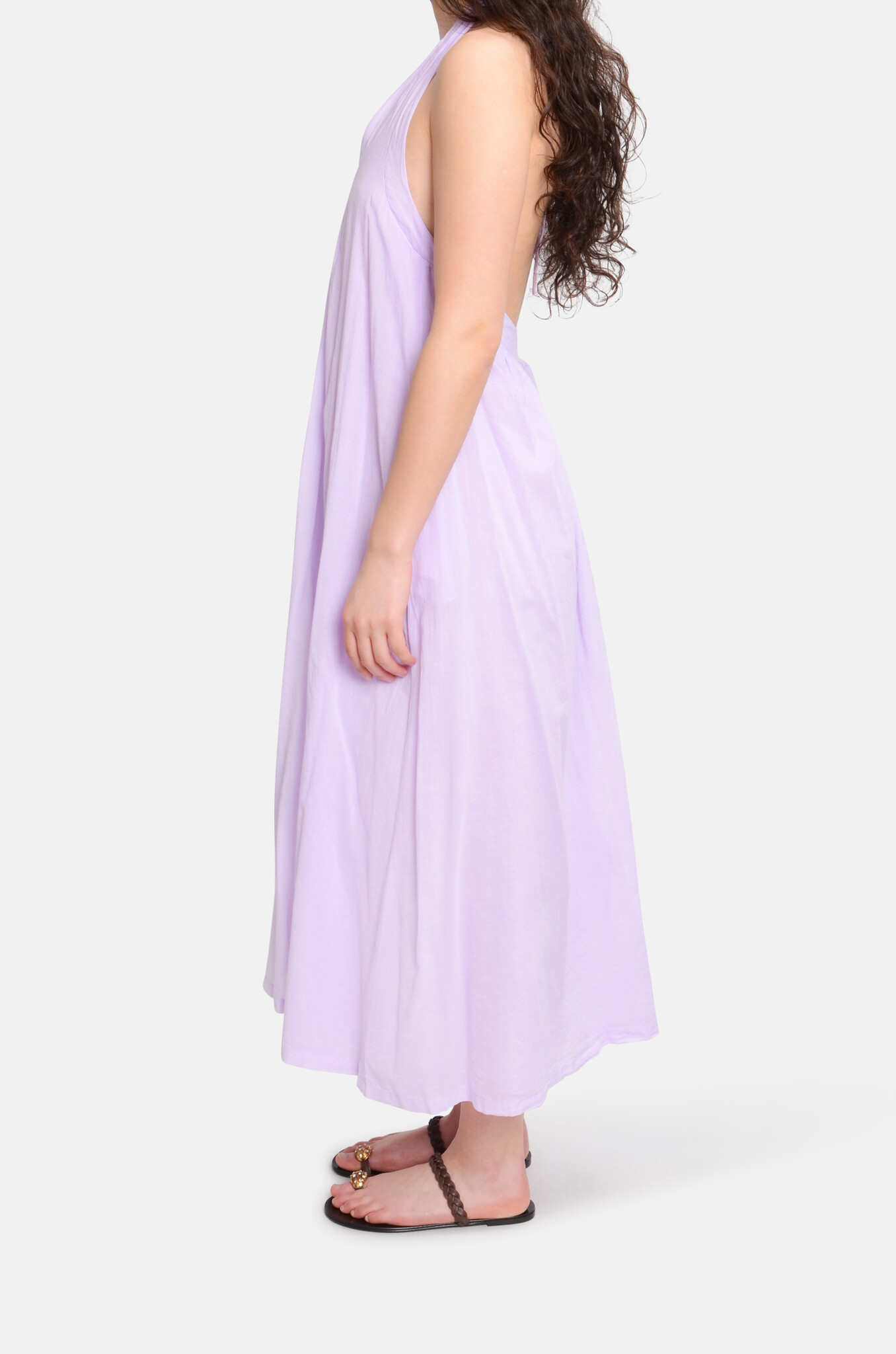 La Plage Open Back Dress Light Purple-3