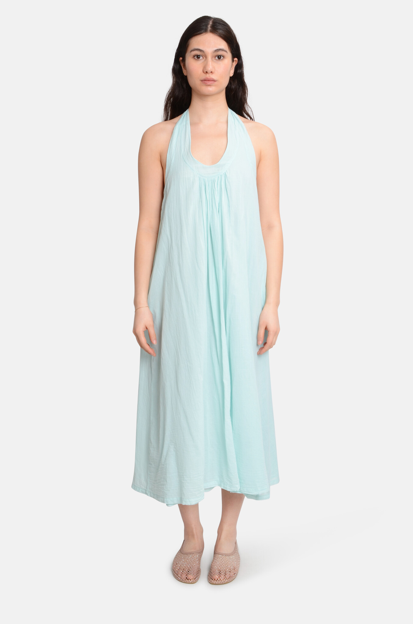 La Plage Open Back Dress Water Green-1