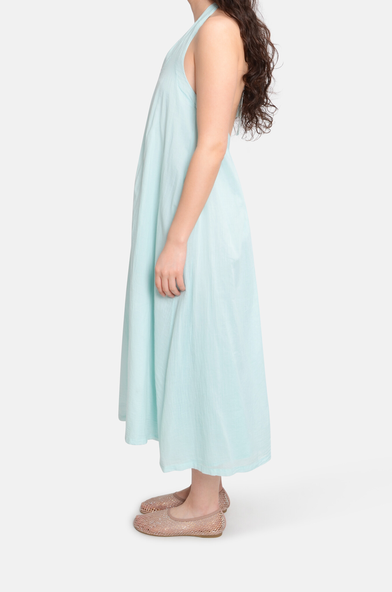 La Plage Open Back Dress Water Green-3