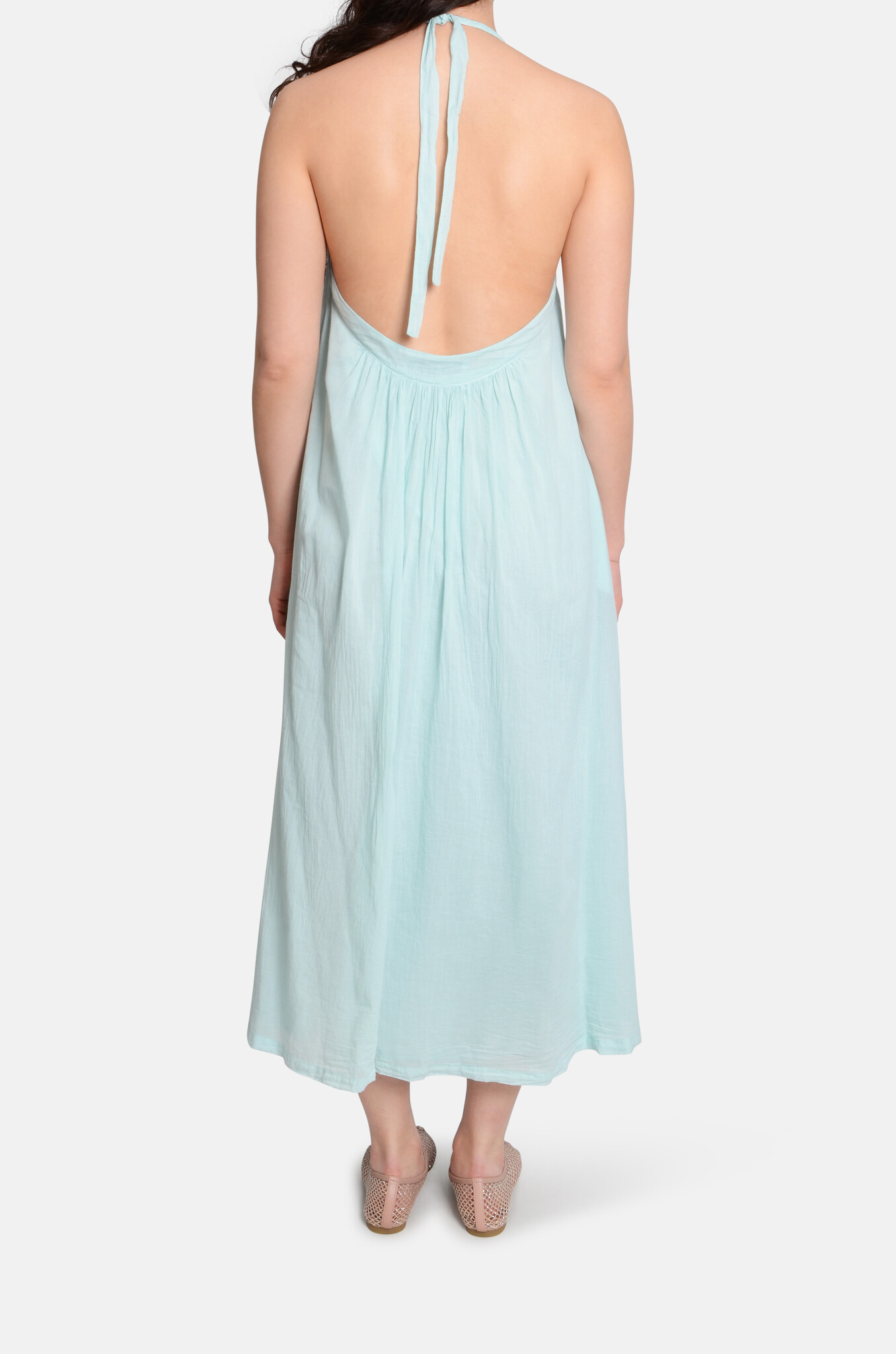 La Plage Open Back Dress Water Green-4
