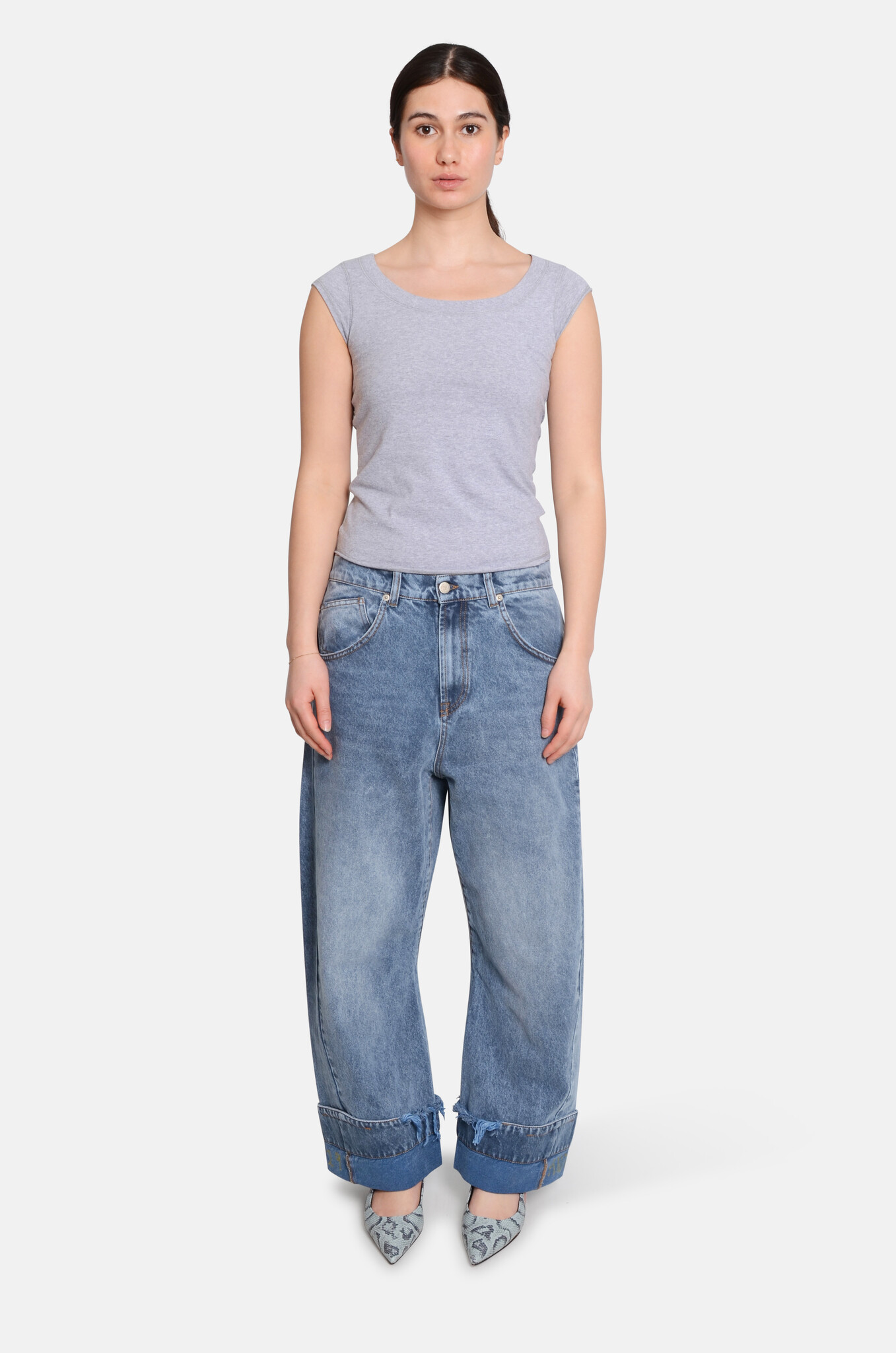 Kayla T-Shirt Grey Melange-4