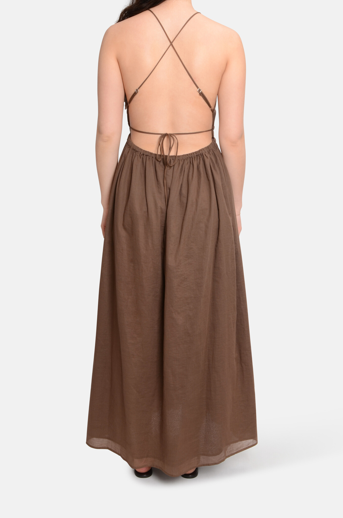 Open Back Summer Dress Cioccolata-4