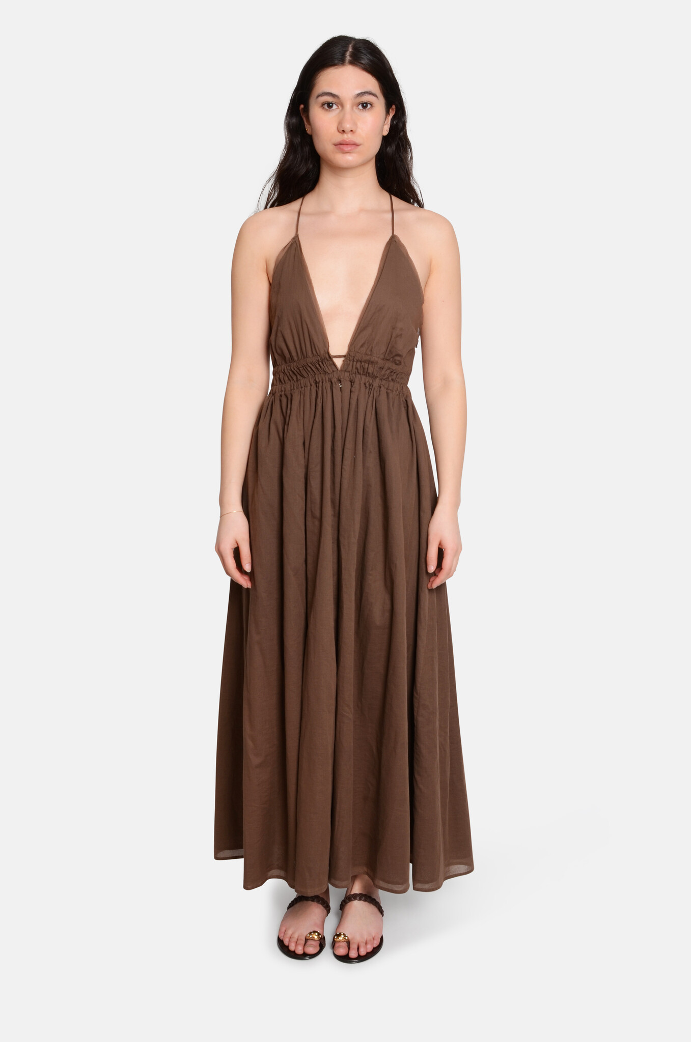 Open Back Summer Dress Cioccolata-1