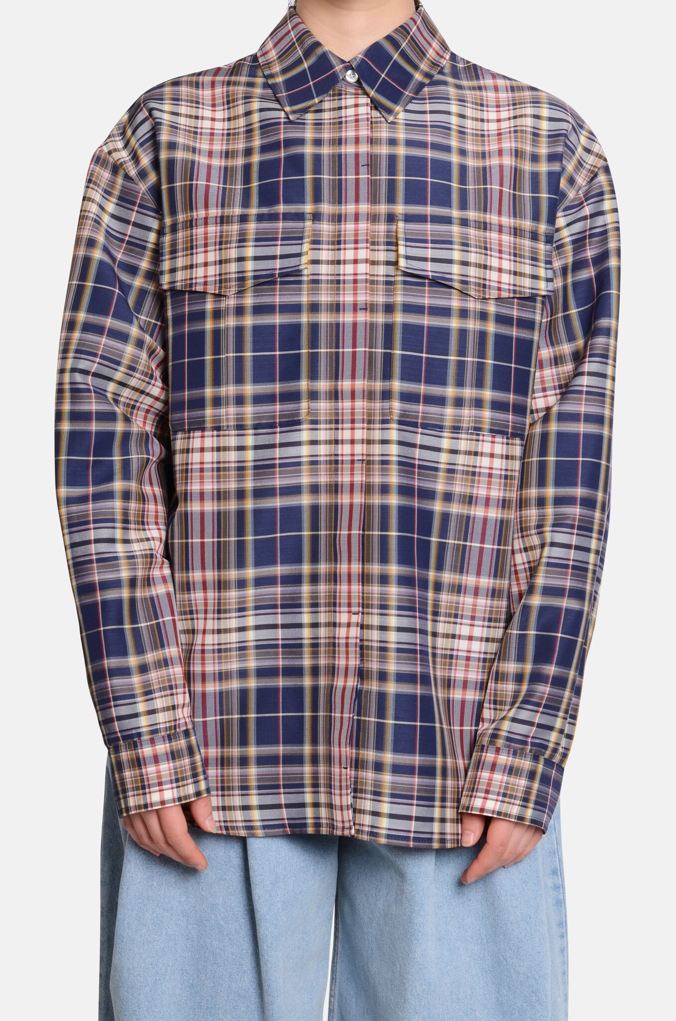 Check Shirt Indigo-1