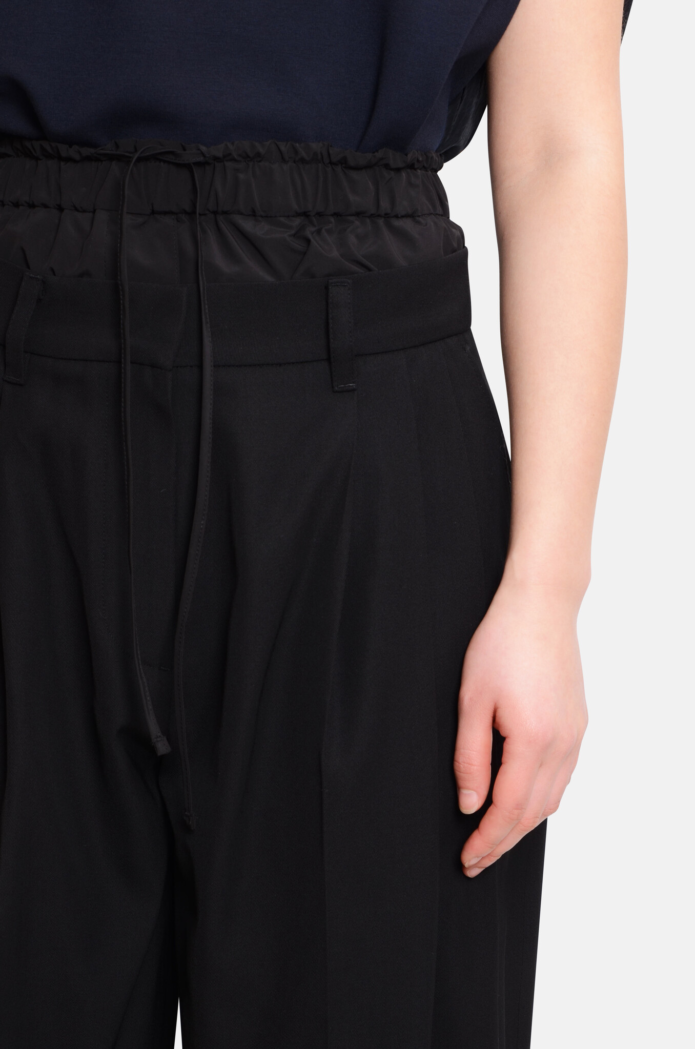 Waist Combo Pants Black-5