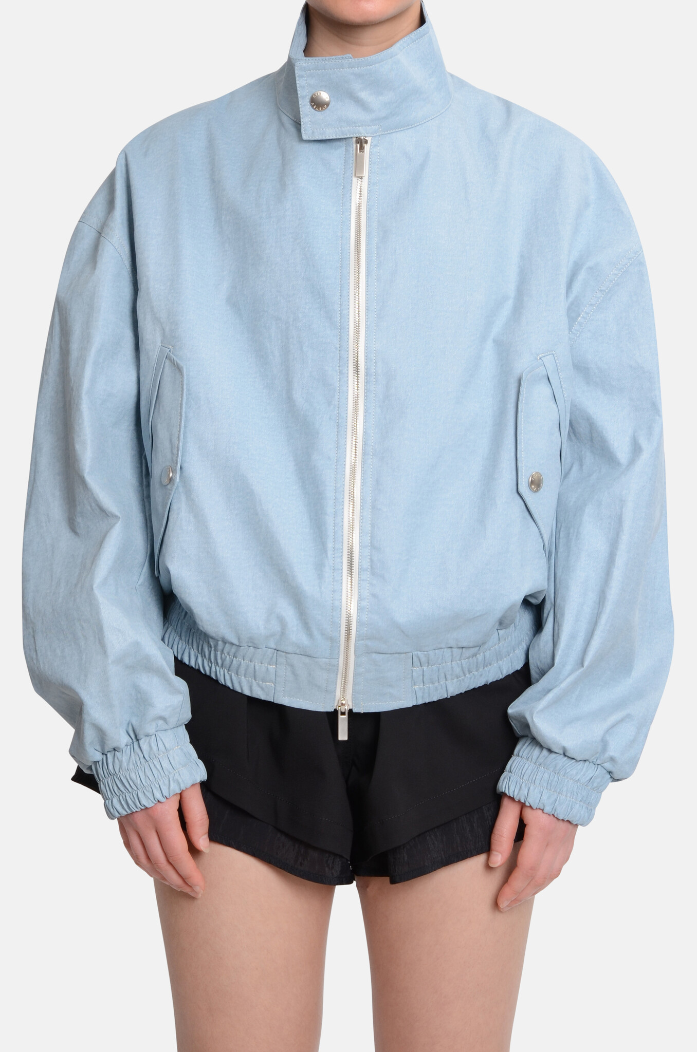 Denim Like Coated Bomber-1