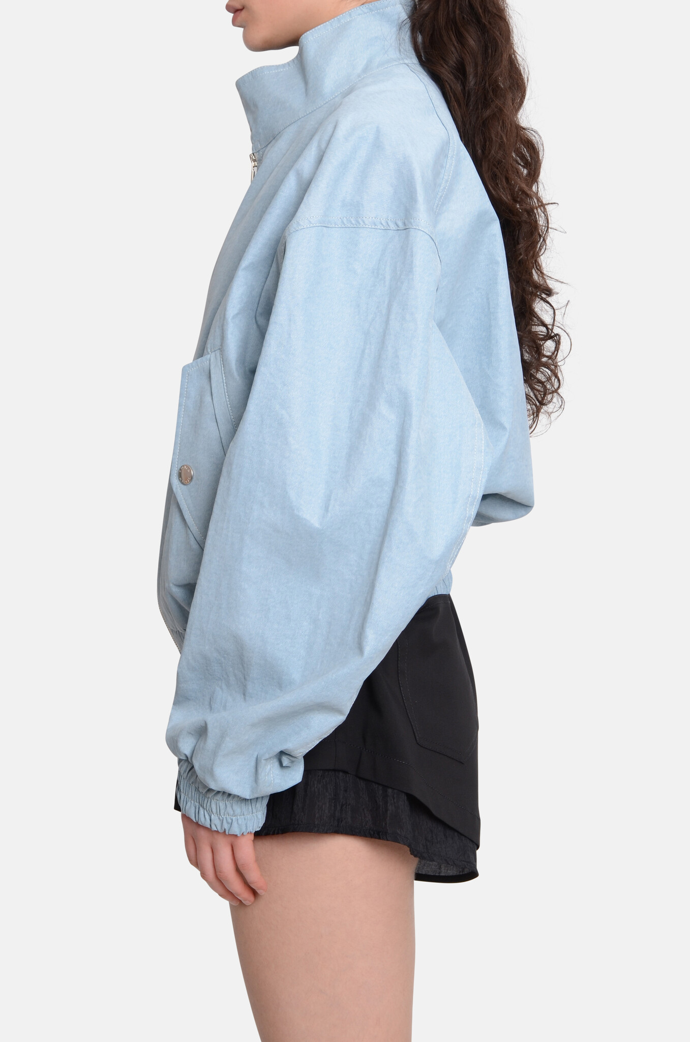 Denim Like Coated Bomber-3