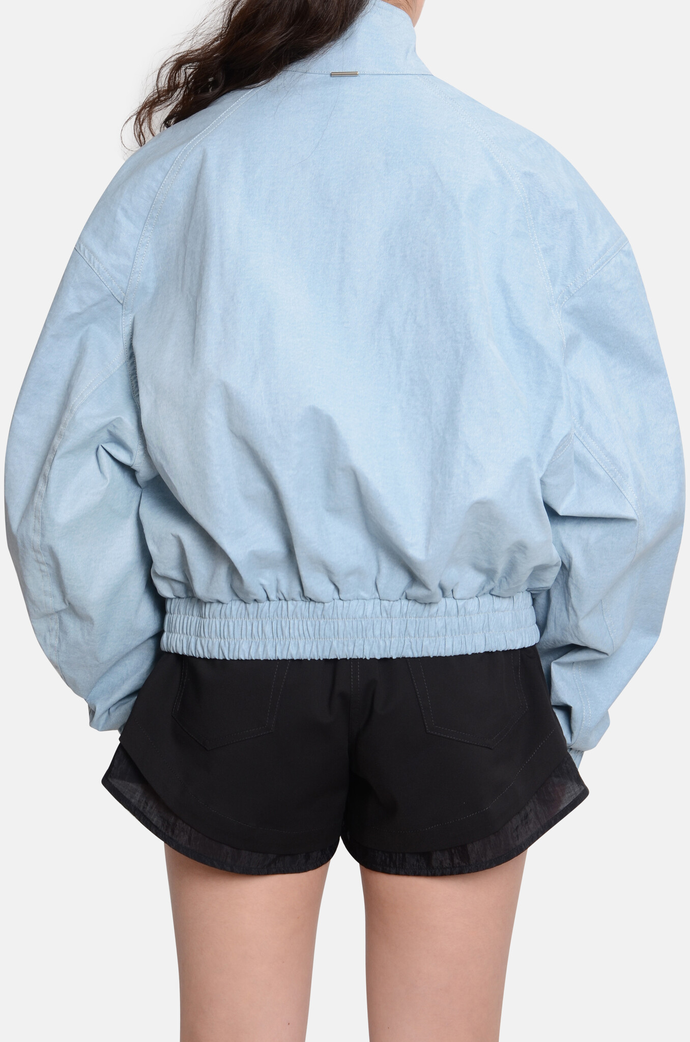 Denim Like Coated Bomber-4