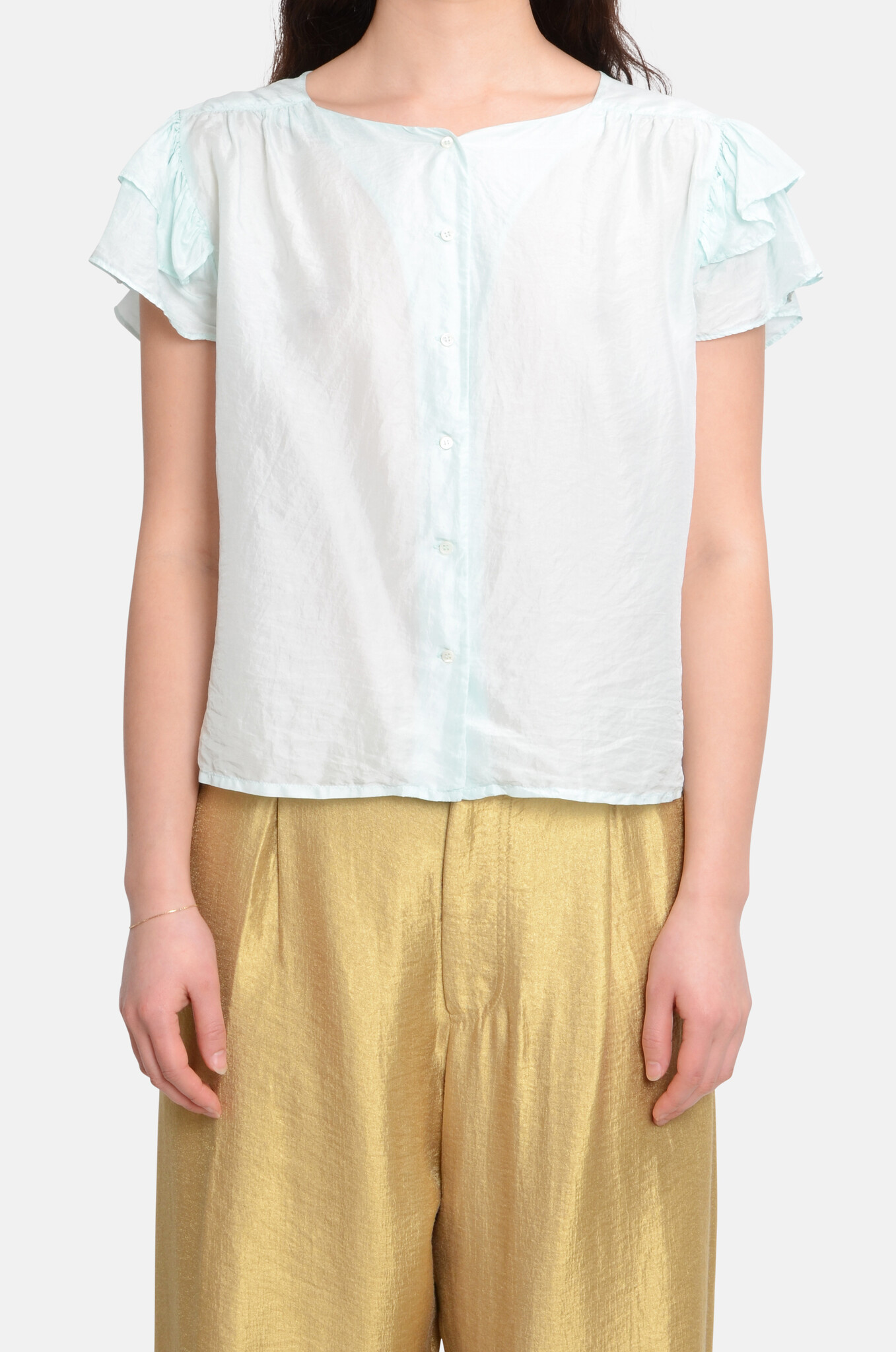 Romantic Shirt Water Green-1