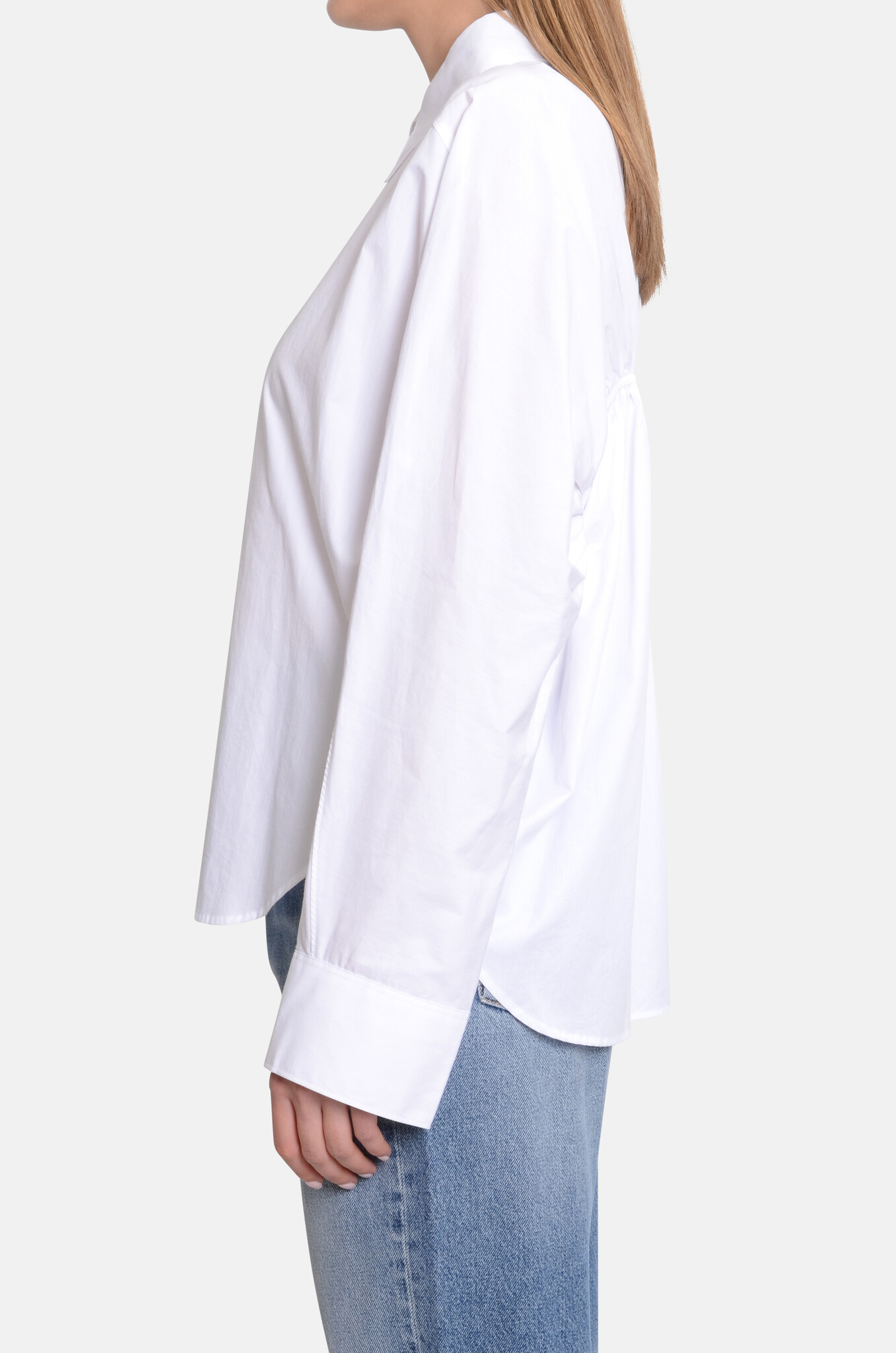 Gathered Shirt White-3