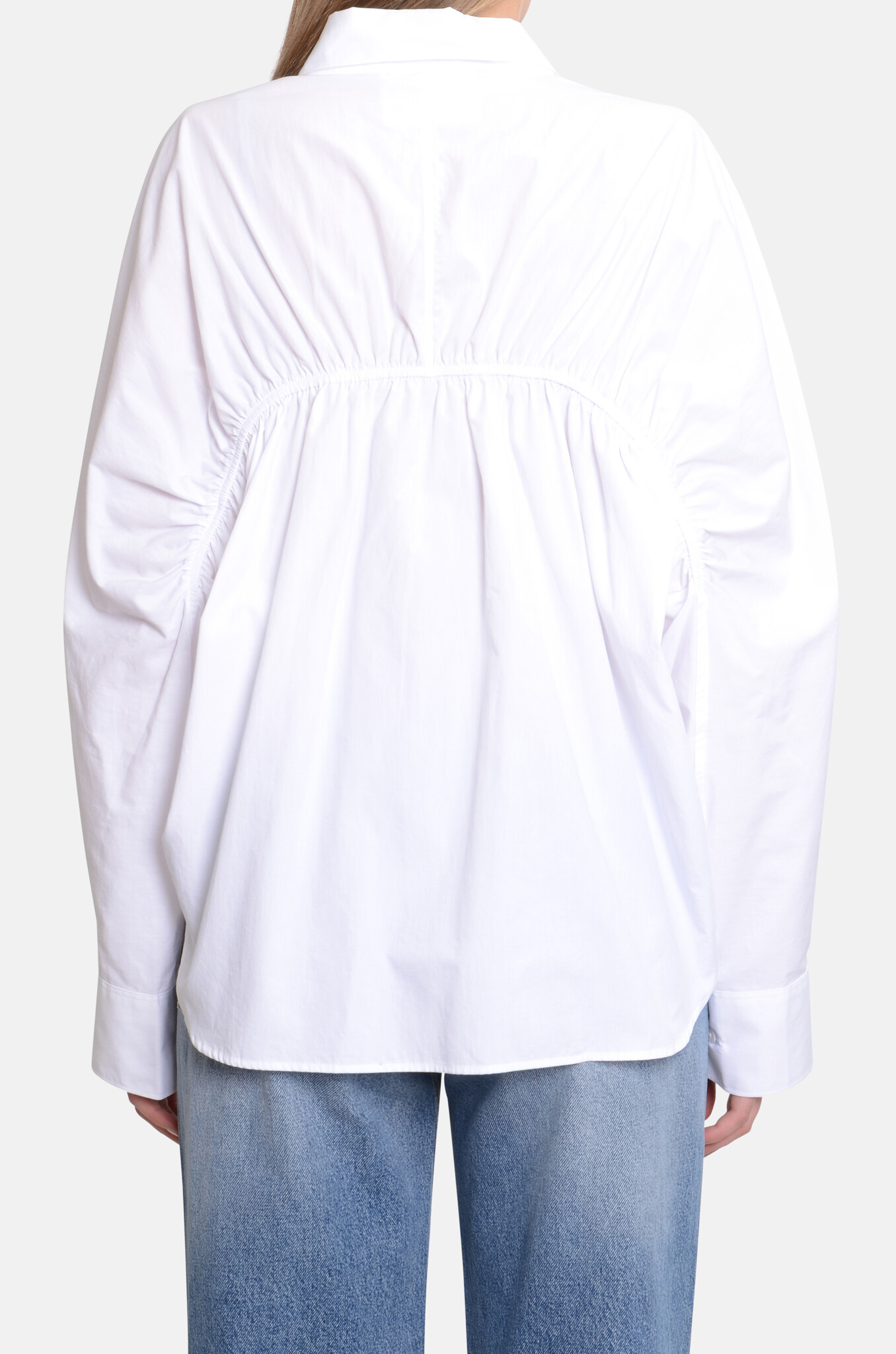 Gathered Shirt White-4
