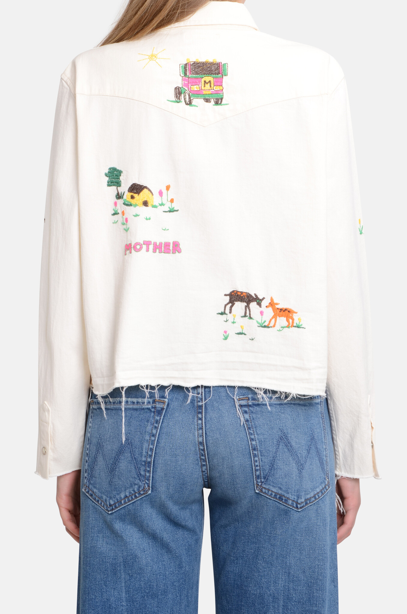 The Super Exs Crop Fray Shirt in Fired Up-4