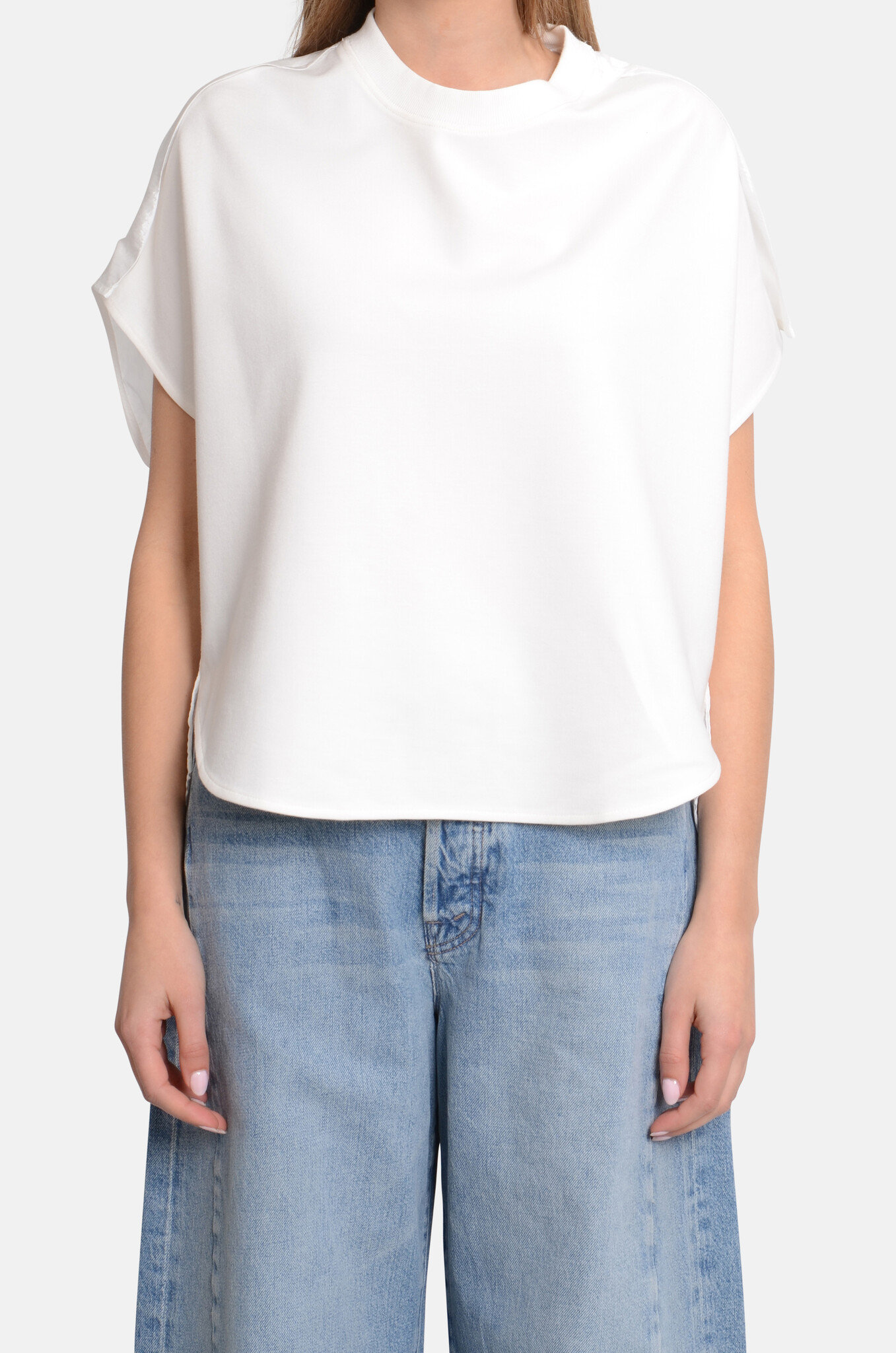 Block Combo T-Shirt Off White-1