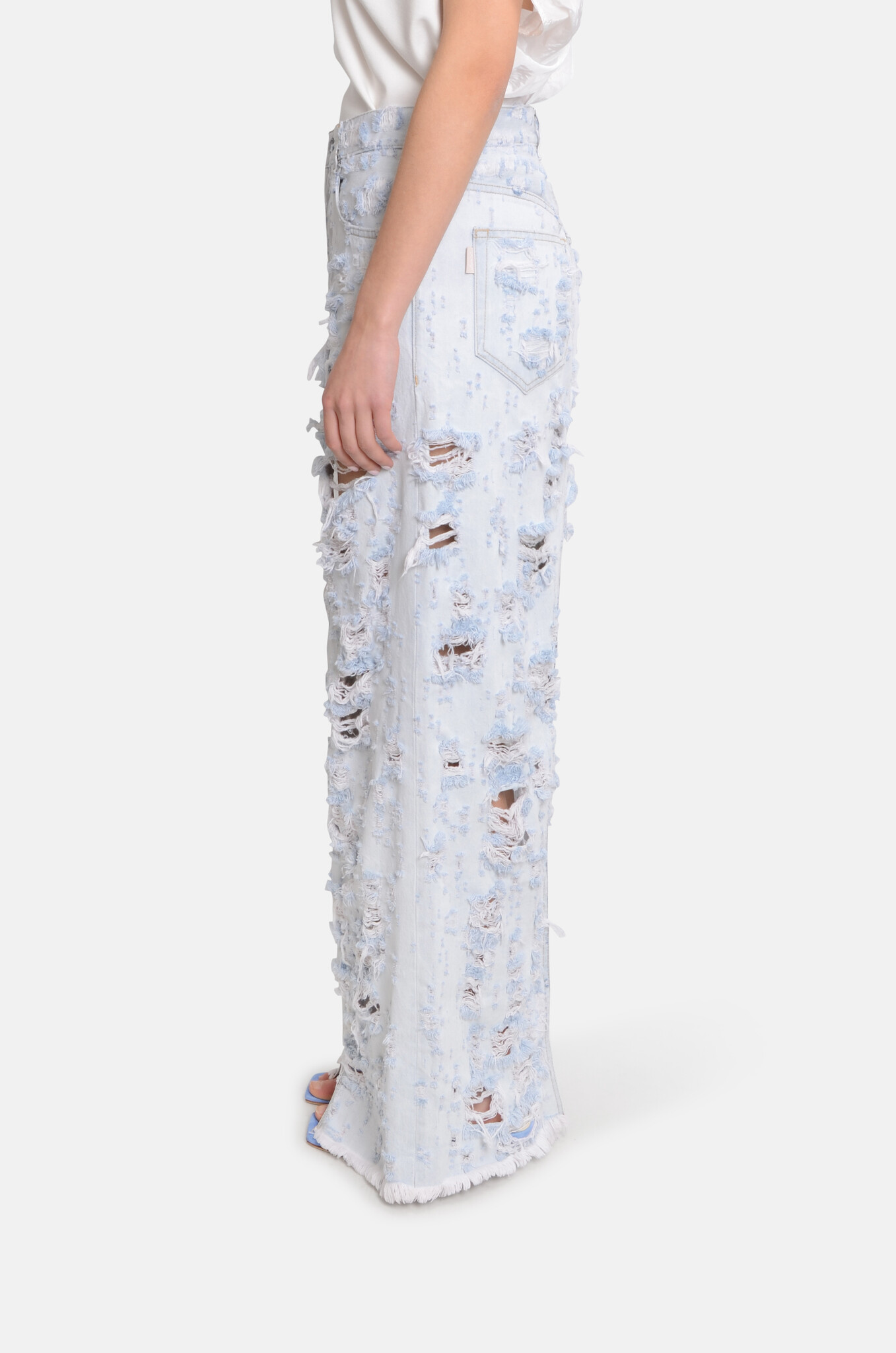 Gana Denim Skirt in Light Blue-3