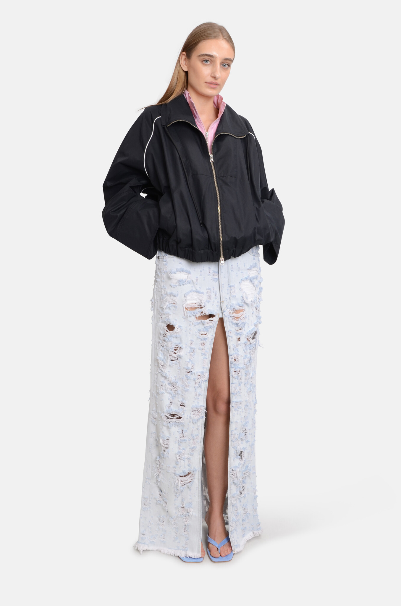 Gana Denim Skirt in Light Blue-6