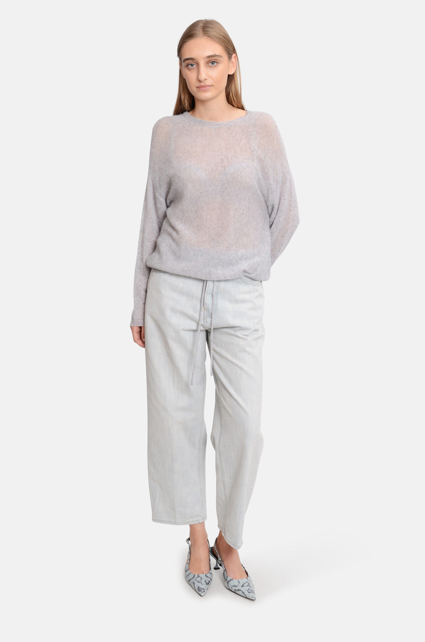 Marsha Cashmere in Light Heather Grey-2