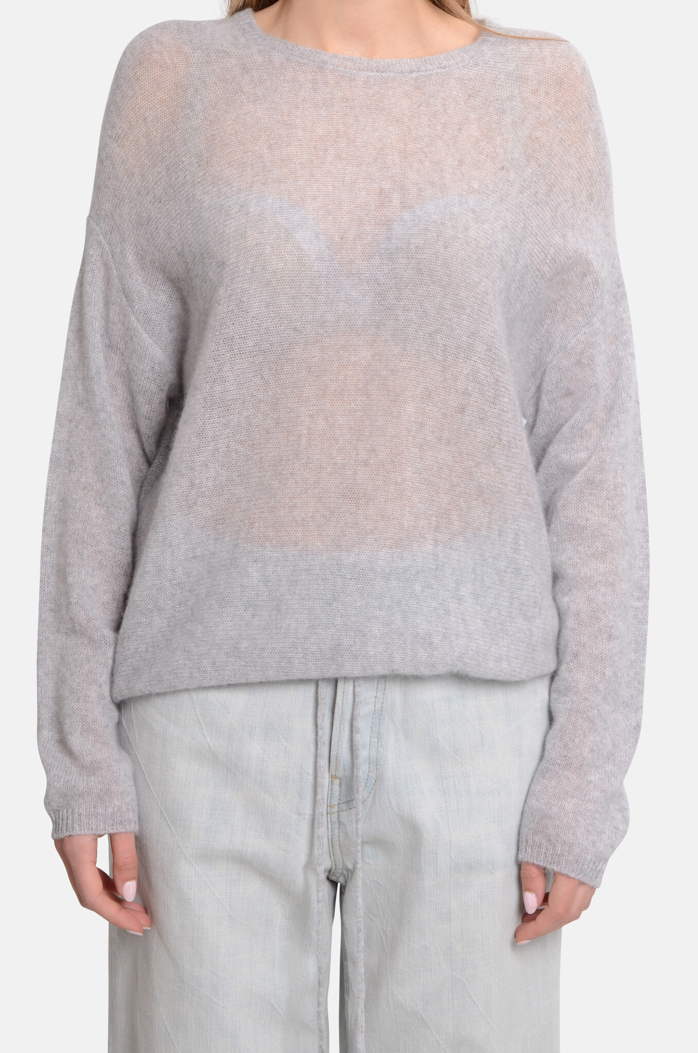 Marsha Cashmere in Light Heather Grey-1