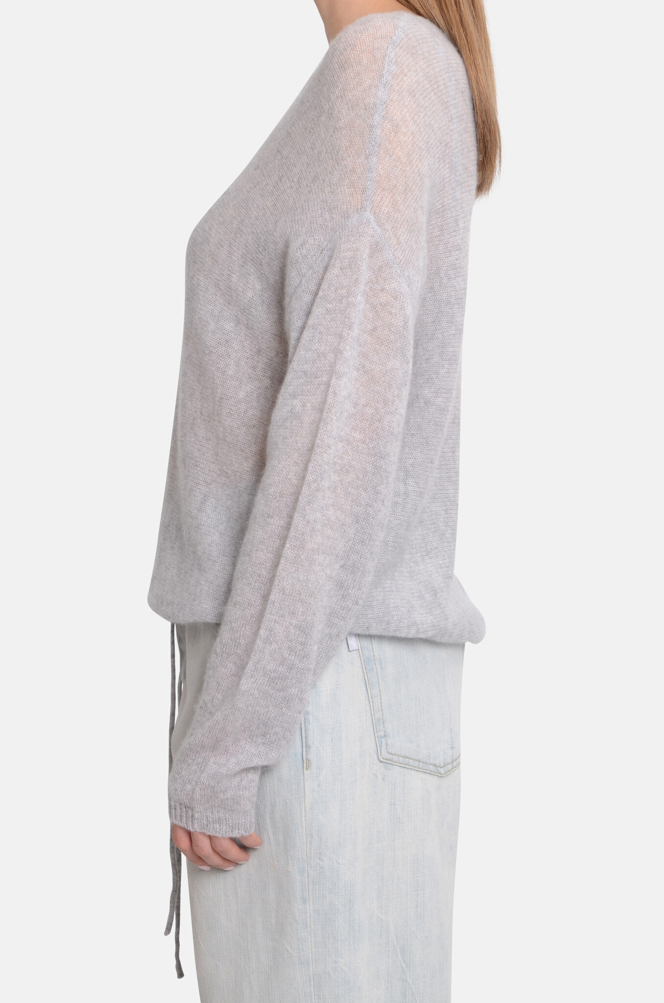 Marsha Cashmere in Light Heather Grey-3