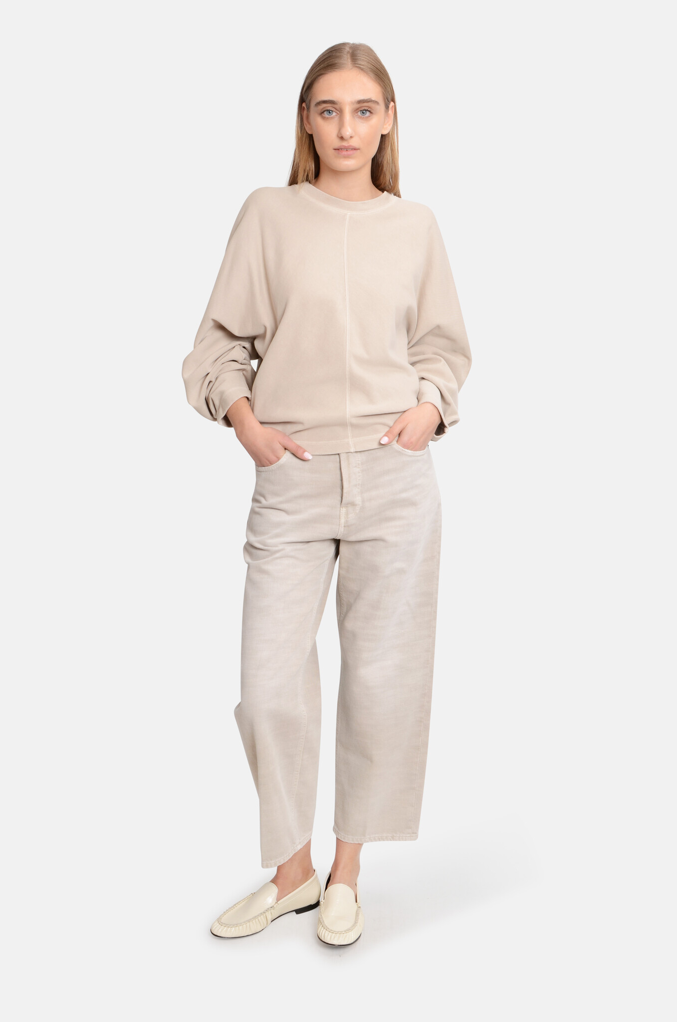 Kany Seam Sweatshirt in Doeskin-2