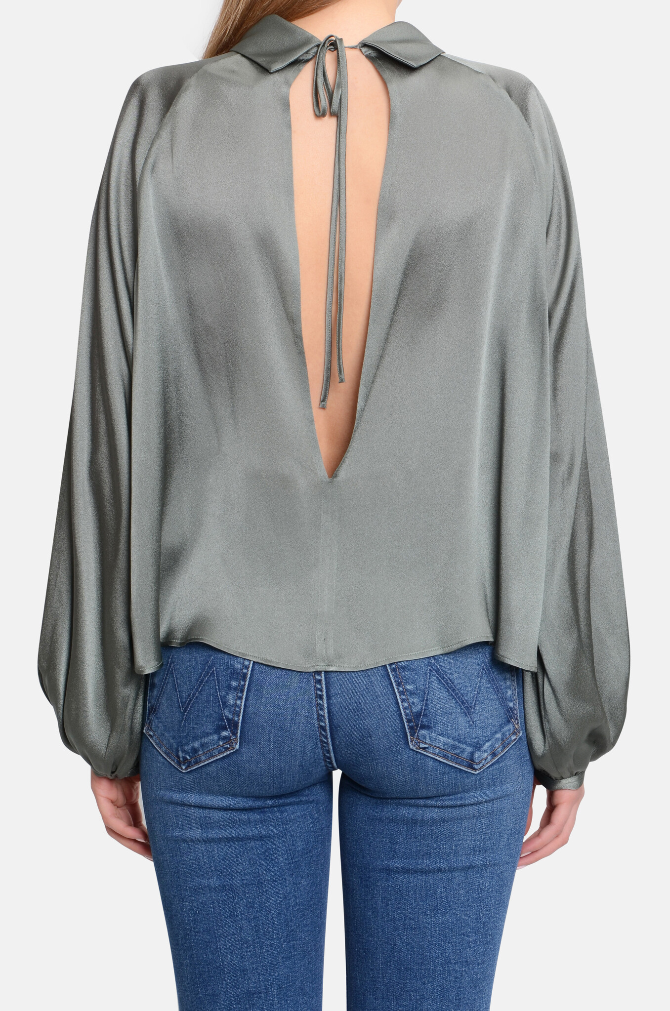 Carminia Blouse in Sea Green-4