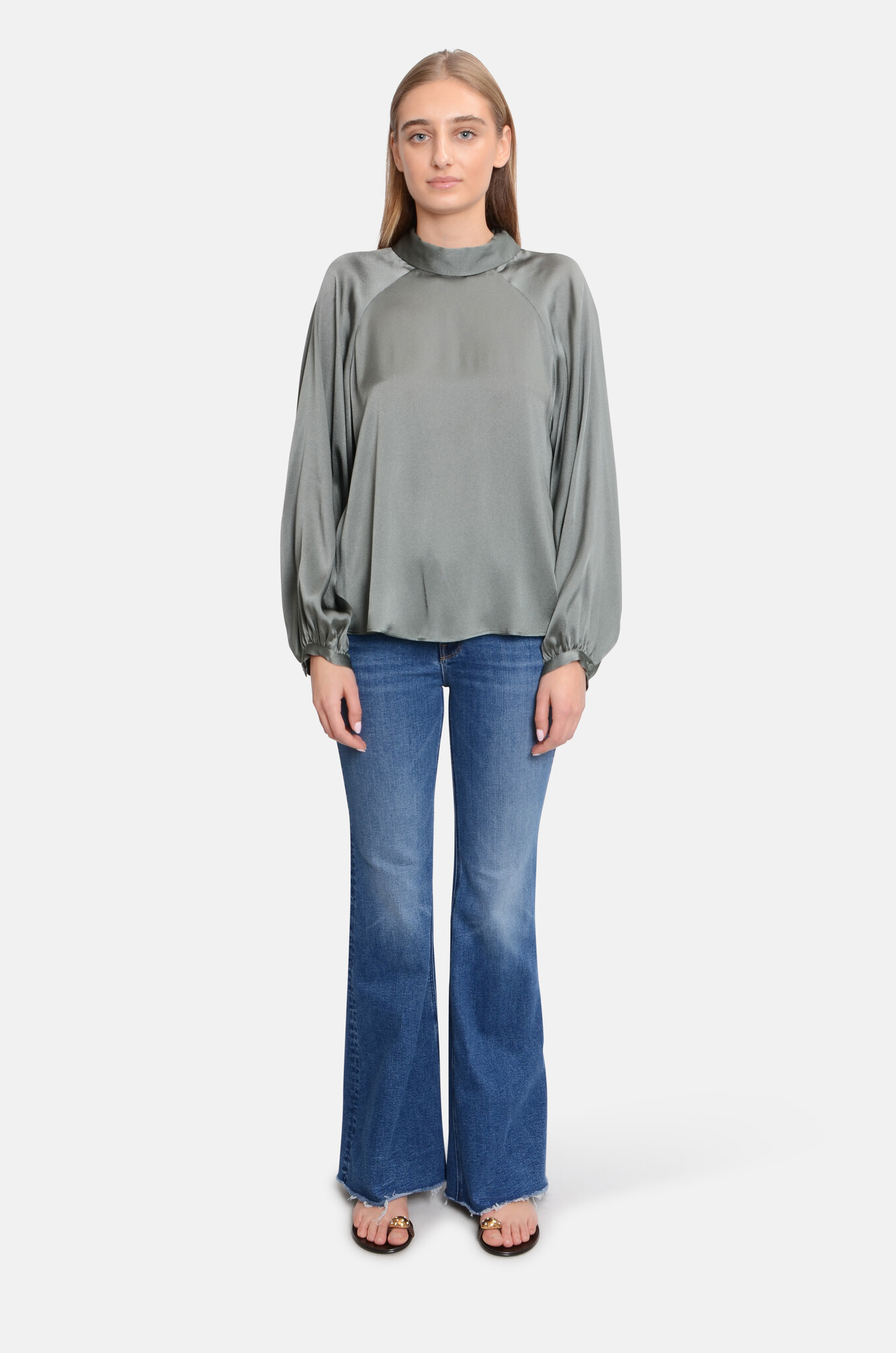 Carminia Blouse in Sea Green-5