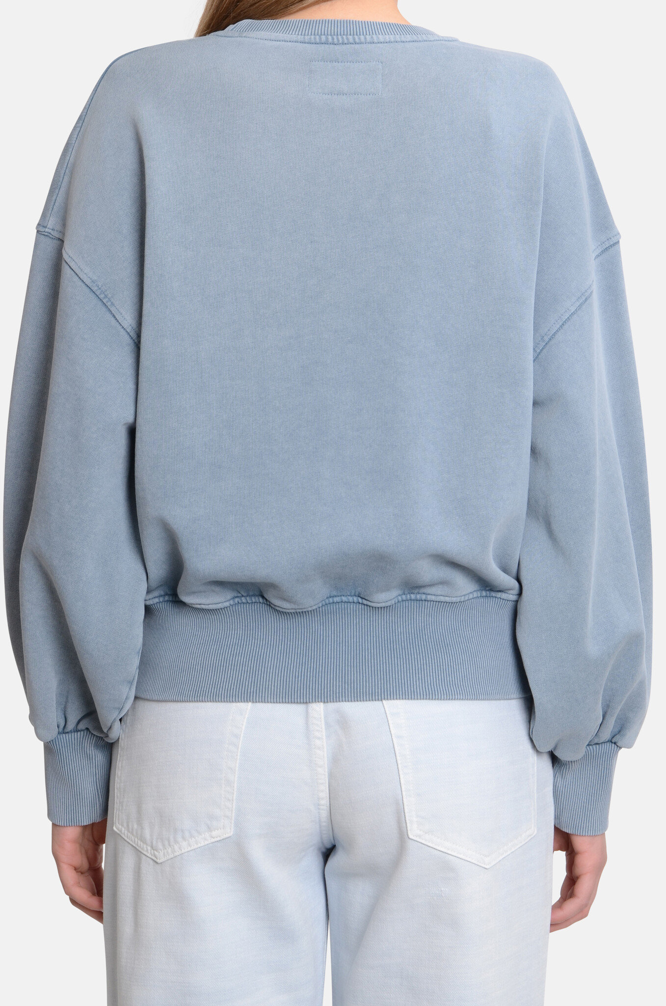 Sunday Breakfast Club Graphic Brushed Sweat in Aegean Blue-4