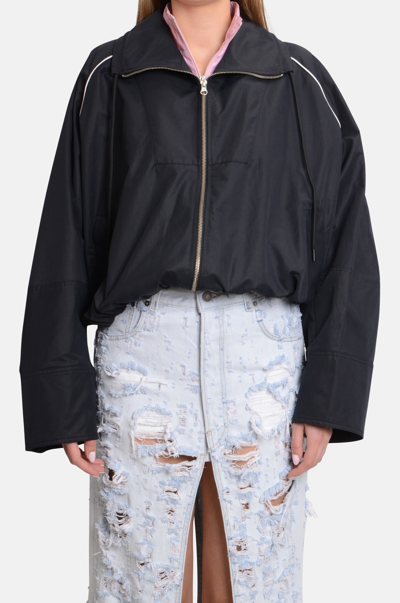 Virgil Jacket Dark Blue & Light Pink Stripes-1